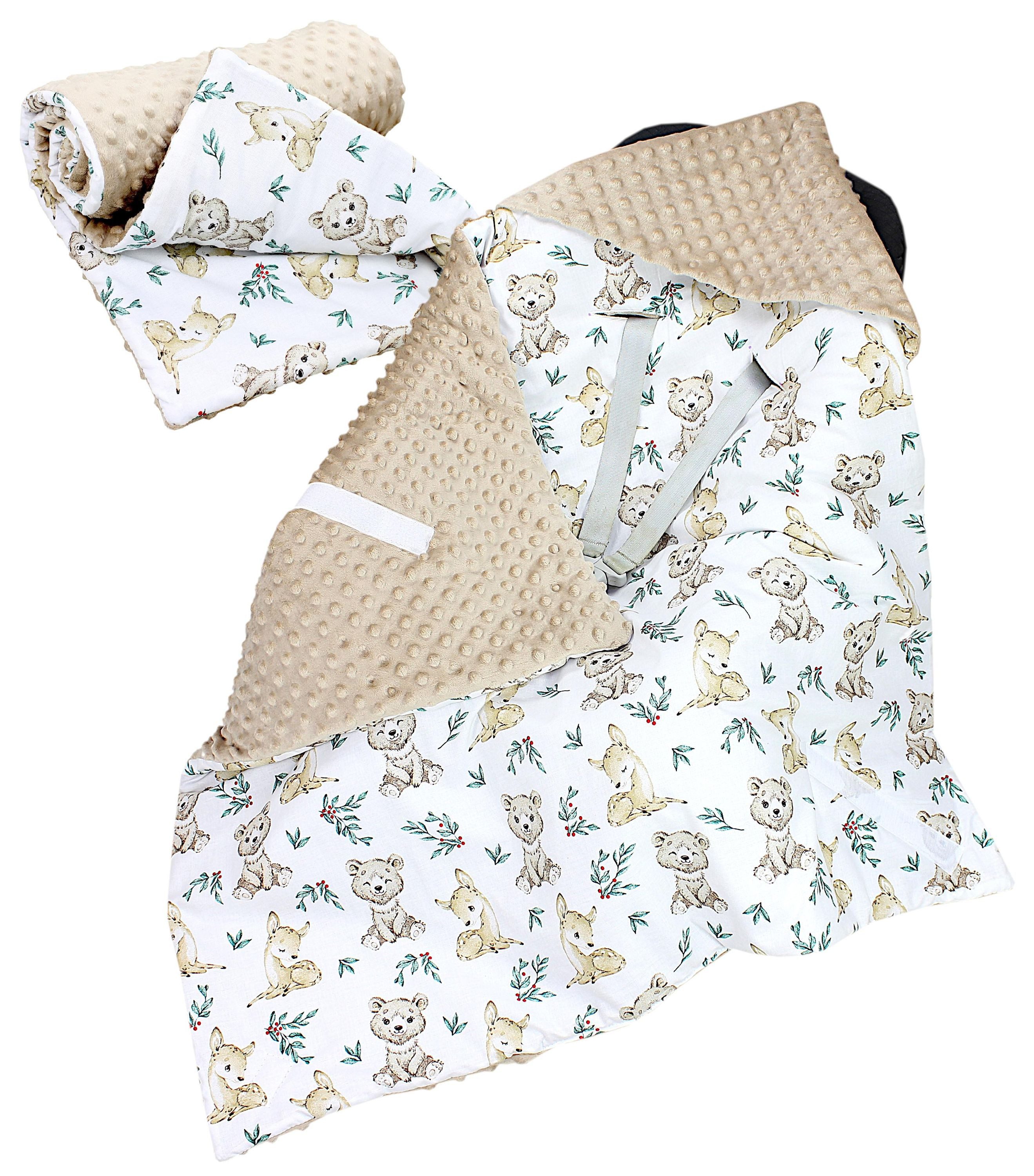 Einschlagdecke 2er SET Baby Einschlagdecke 85x85 für Autositz Babyschale De günstig online kaufen