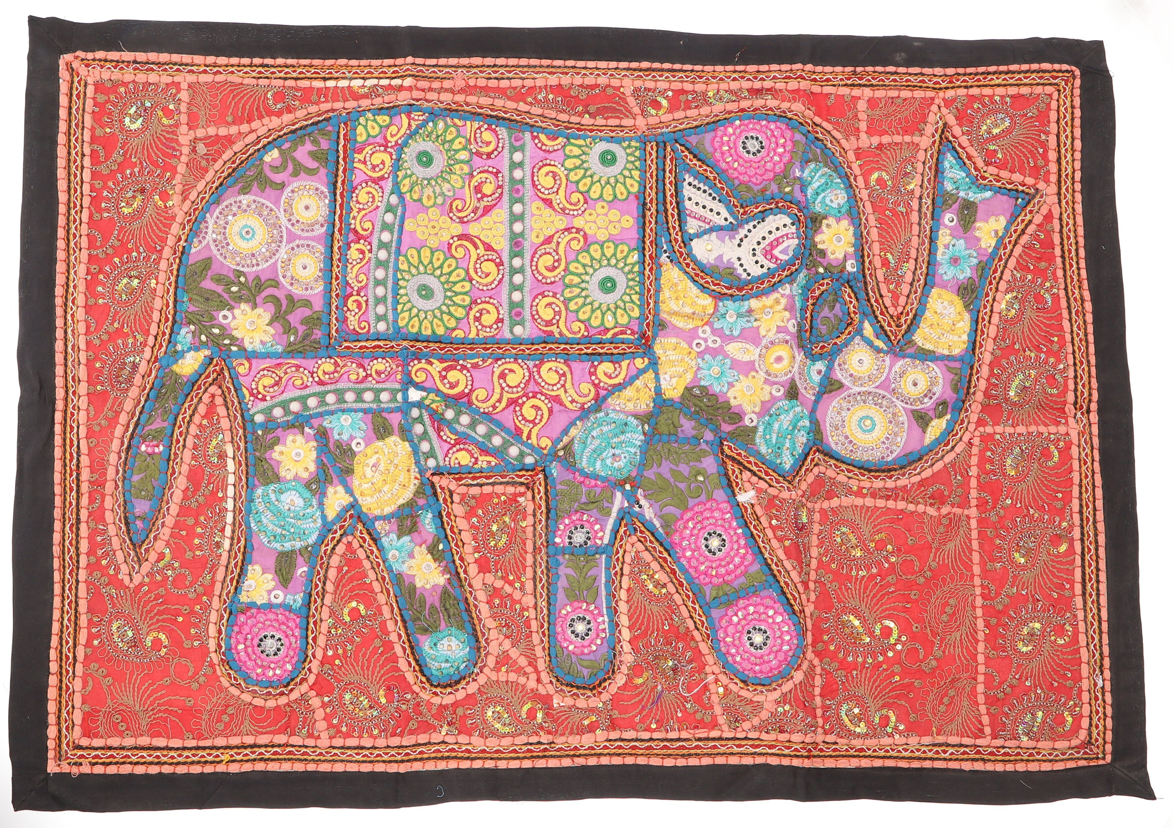 Tischläufer, Guru-Shop, Wandbehang,.., 95 Wandteppich Elefant mm Orientalischer Höhe: