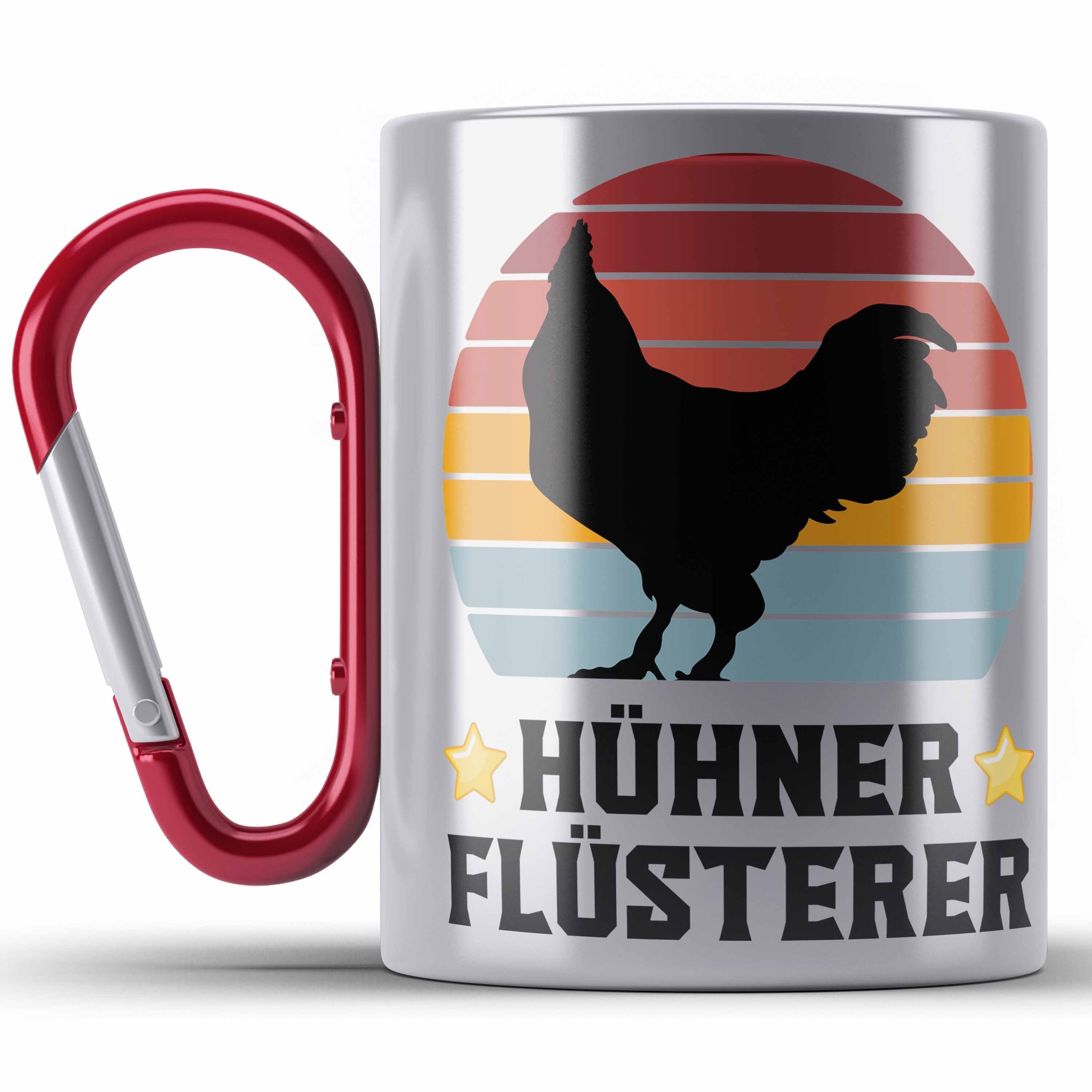 Trendation Thermotasse Landwirt Spruch Geschenk Edelstahl Tasse Landwirtschaft Geschenke für Rot