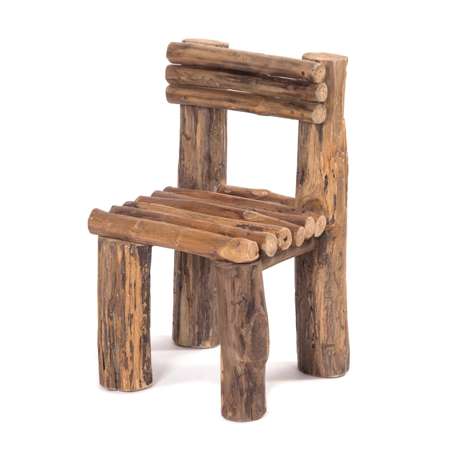 DESIGN DELIGHTS Beistelltisch BLUMENHOCKER "BLOOM", Teak, 50 cm, Pflanzenhocker