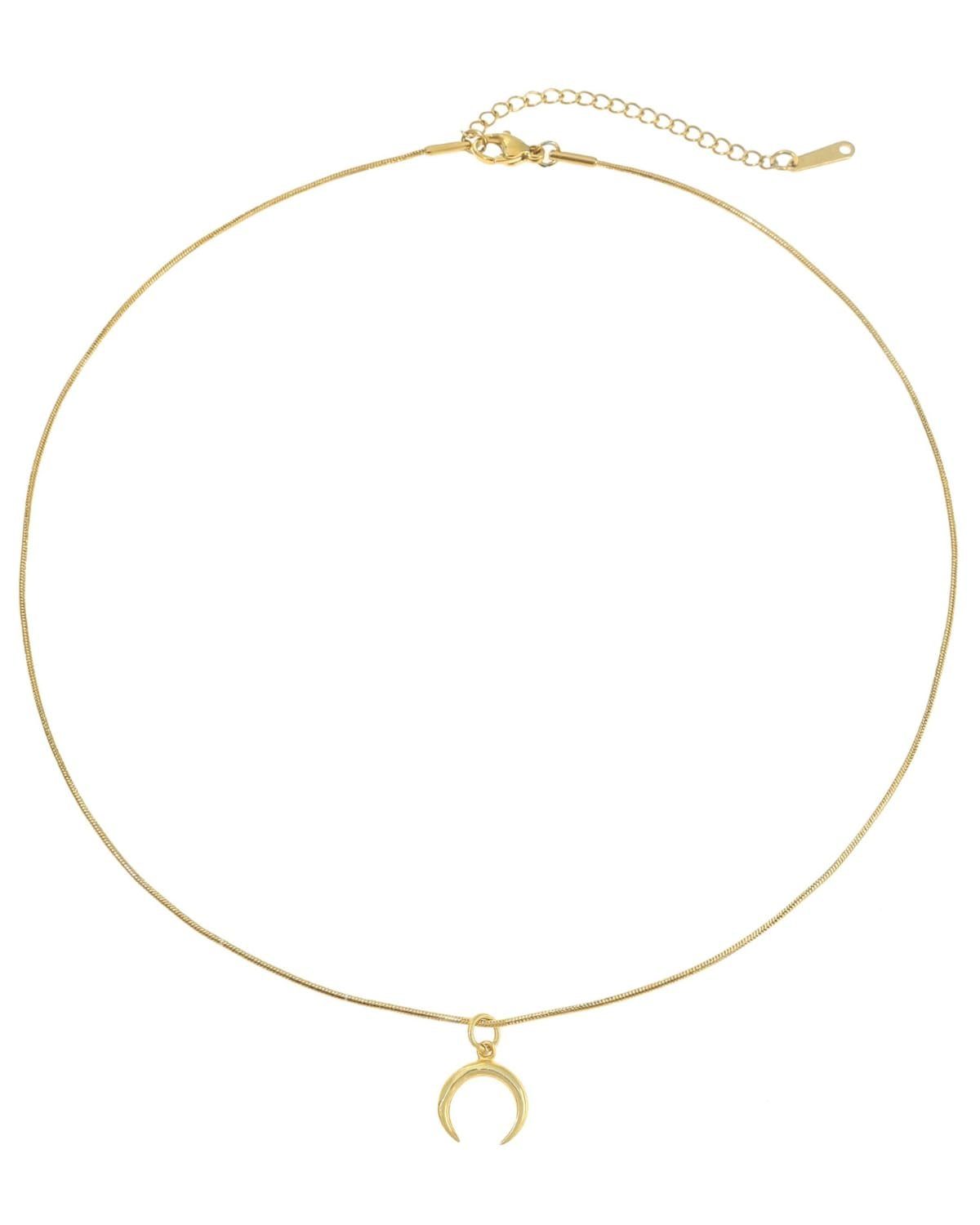 Made by Nami Kette mit Anhänger 925 Sterling Silber filigrane Halskette Silber oder Gold Mond, für Frauen & Mädchen Geschenk-Idee inkl. Geschenkbox – Bild 5 von 5