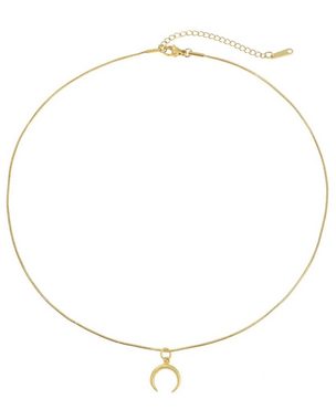 Made by Nami Kette mit Anhänger 925 Sterling Silber filigrane Halskette Silber oder Gold Mond, für Frauen & Mädchen Geschenk-Idee inkl. Geschenkbox