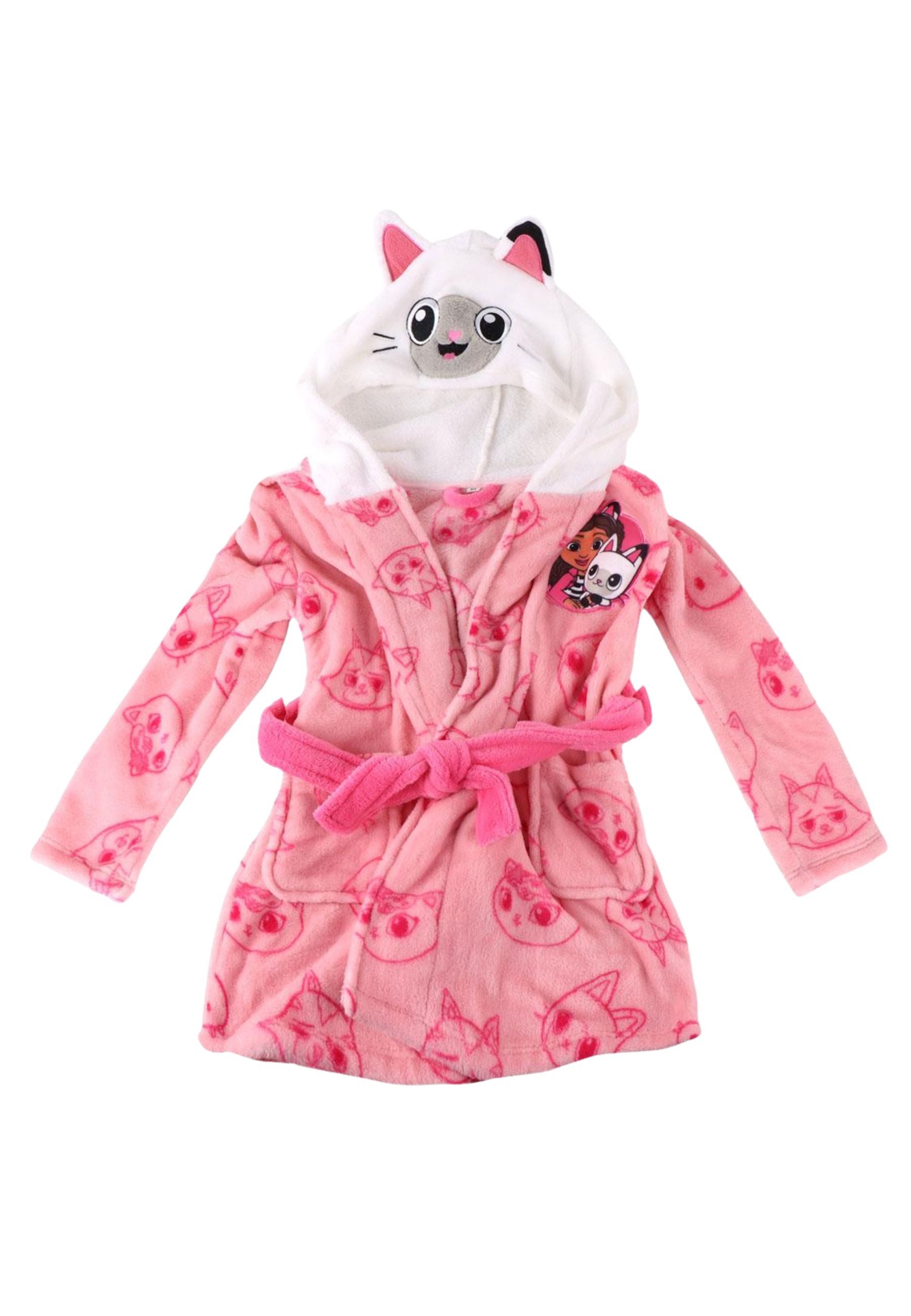 Disney Bademantel Coral-Fleece-Bademantel mit Applikationen – Gabby’s Dollhouse, 100% POLYESTER