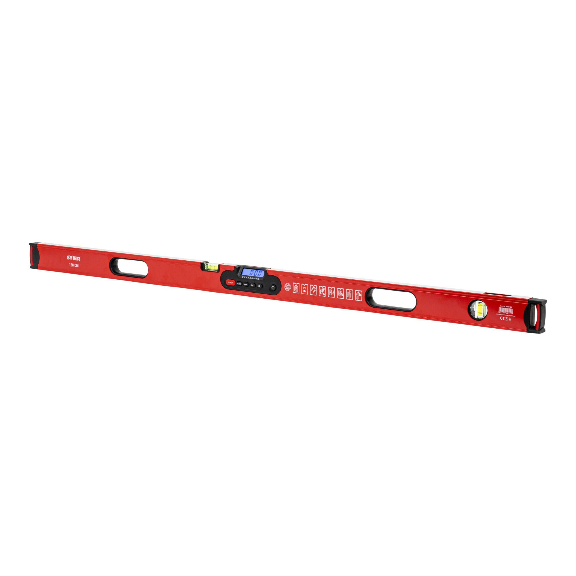 Wasserwaage STIER Digitale Wasserwaage SDW-1200 LCD-Display ±0,2° HOLD-Funktion 12