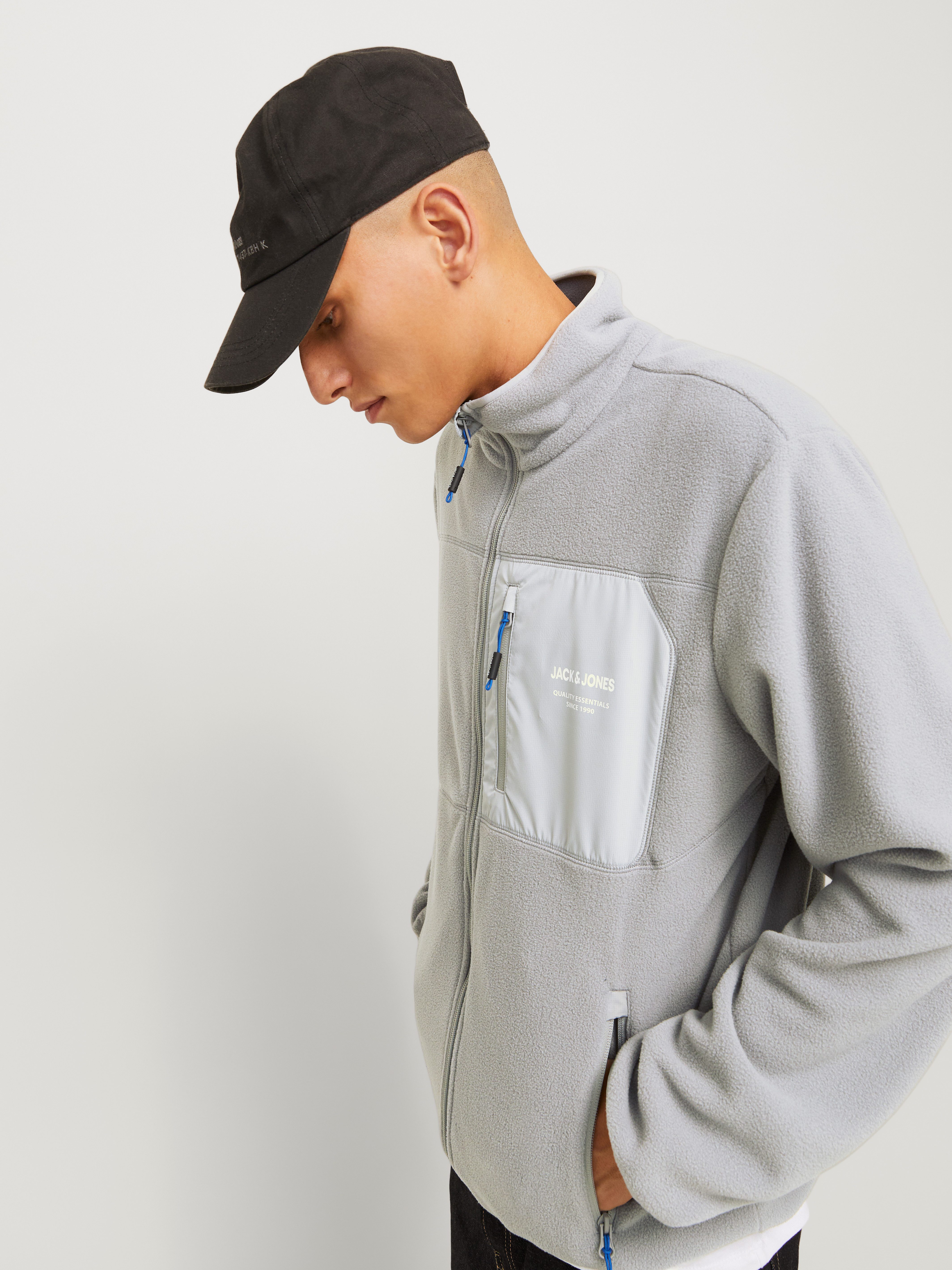 Jack & Jones Outdoorjacke JJTHEO – Fleecejacke mit Stehkragen und Logoprint günstig online kaufen