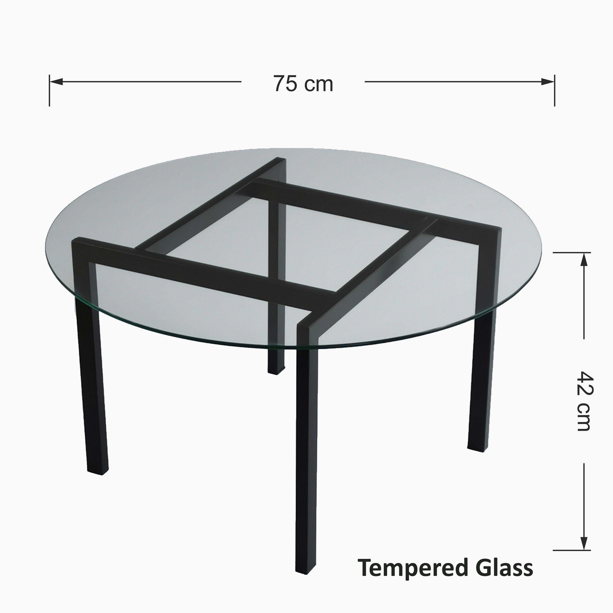 Metall cm, 42x75x75 Decor Couchtisch Skye 100%