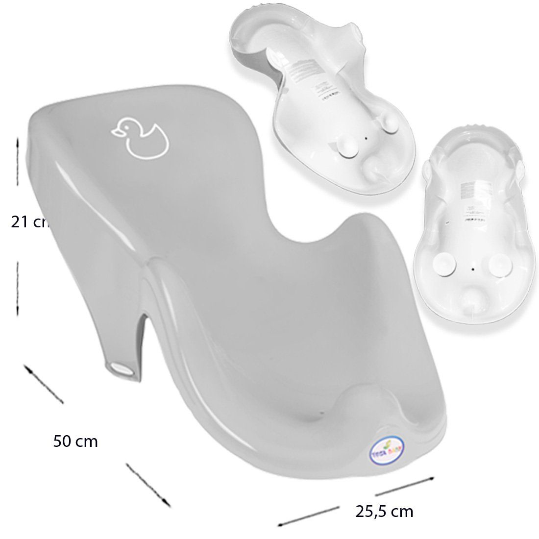 Tega-Baby Babybadewanne 3 Teile SET in GRAU Premium + – DUCK Töpf Babybadeset Wanne Wwanne Set), Pflege, Badesitz ** ** + Europe (Made Ständer + Grau Gestell + 