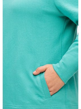Sheego Sweatshirt Große Größen mit Taschen und tiefem Rundhalsausschnitt