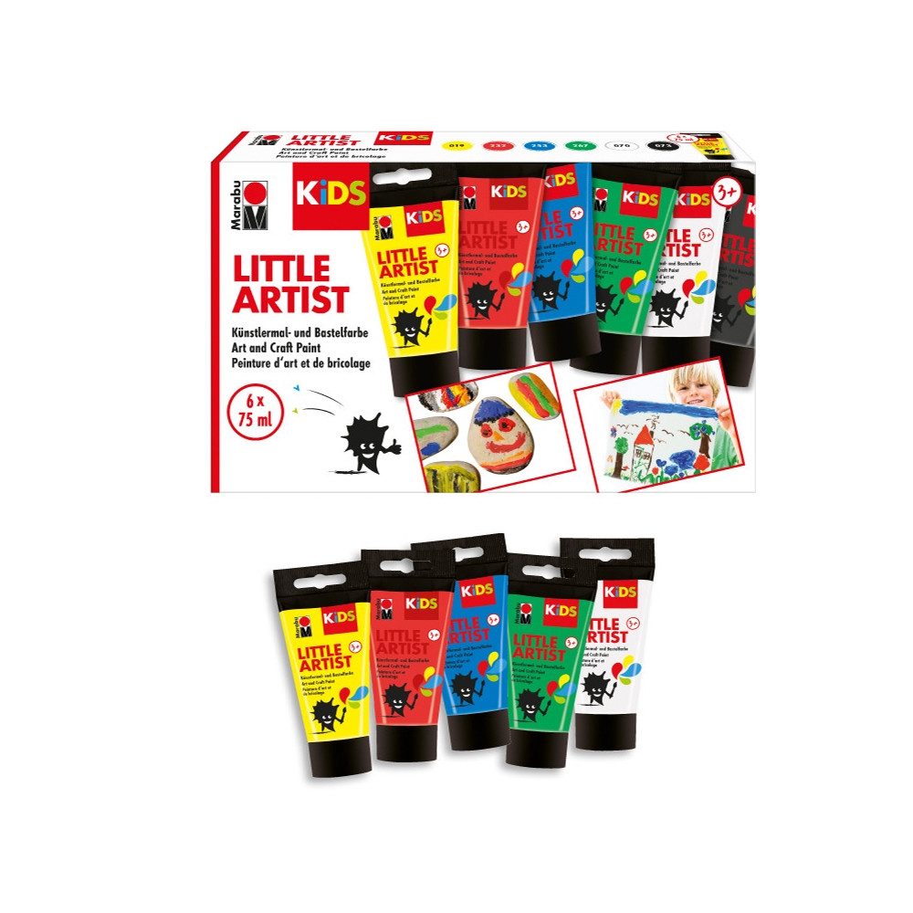 Marabu Acrylfarbe Marabu KiDS Malfarbe Little Artist 6x75ml