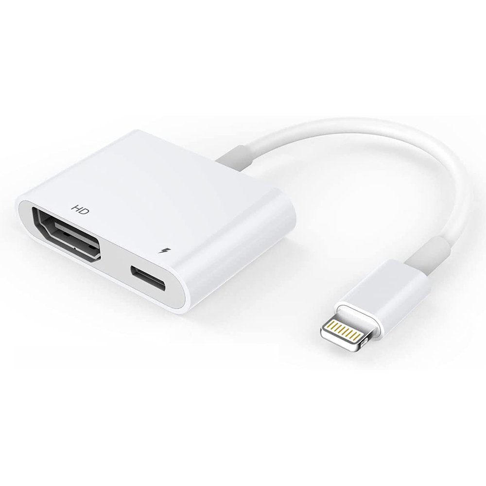 GelldG Lightning auf HDMI Adapter HDMI Adapter für iPhone Digital AV Adapter HDMI-Adapter