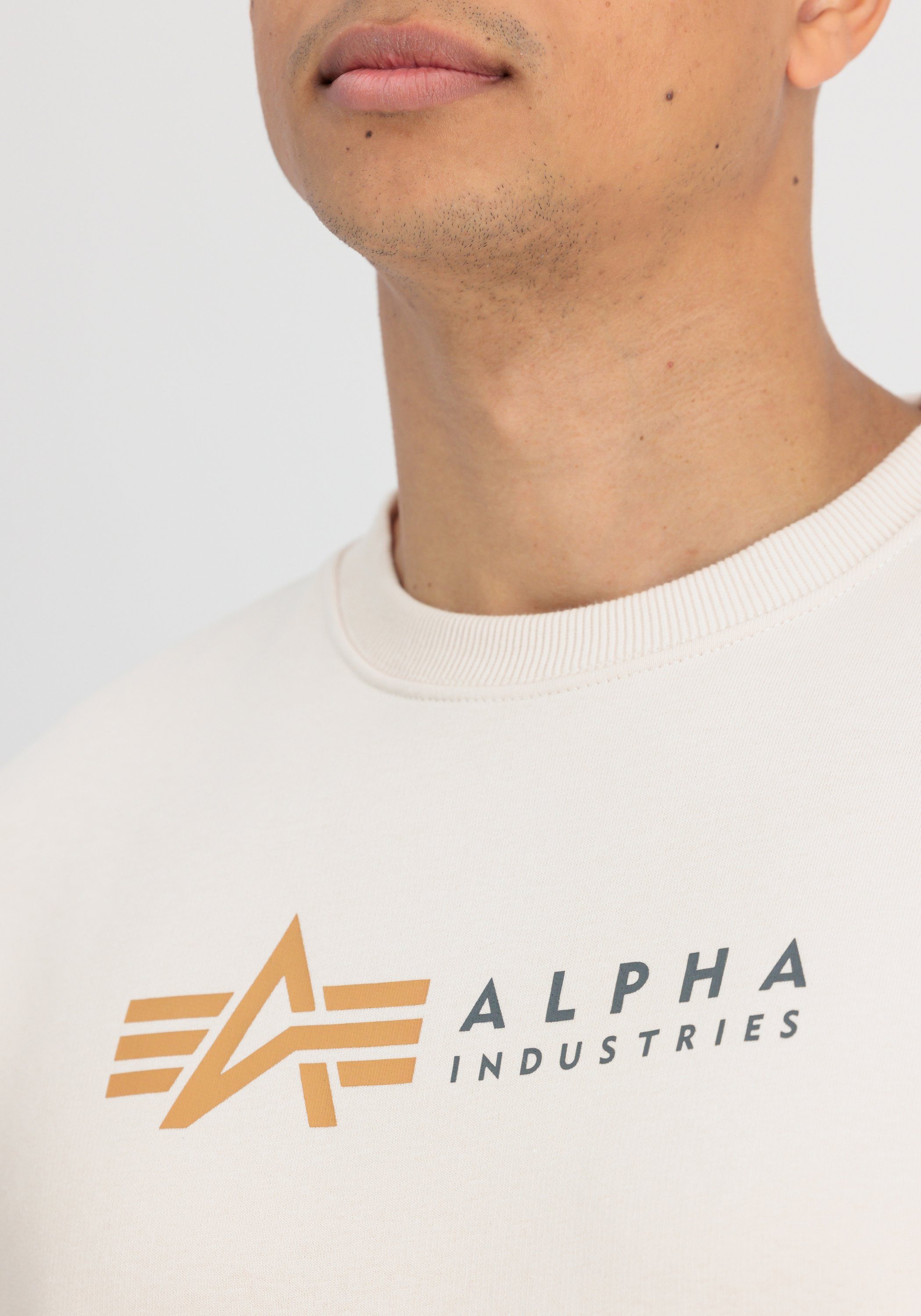 Sweatshirts Sweater Alpha - jet Industries Sweater Alpha Men Label Alpha stream white Industries
