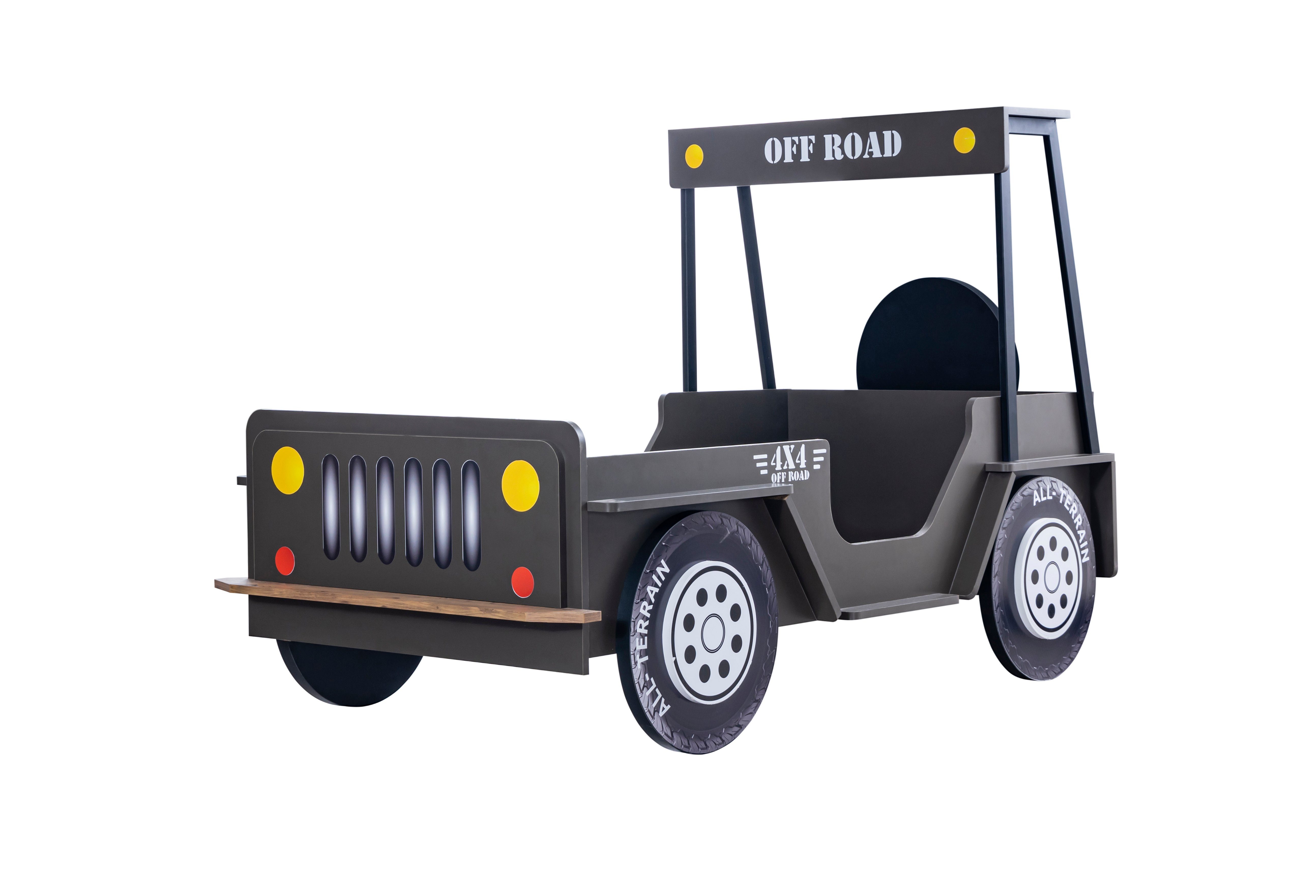 Road, Kinderbett Off 90x190cm Möbel-Lux Jeep,