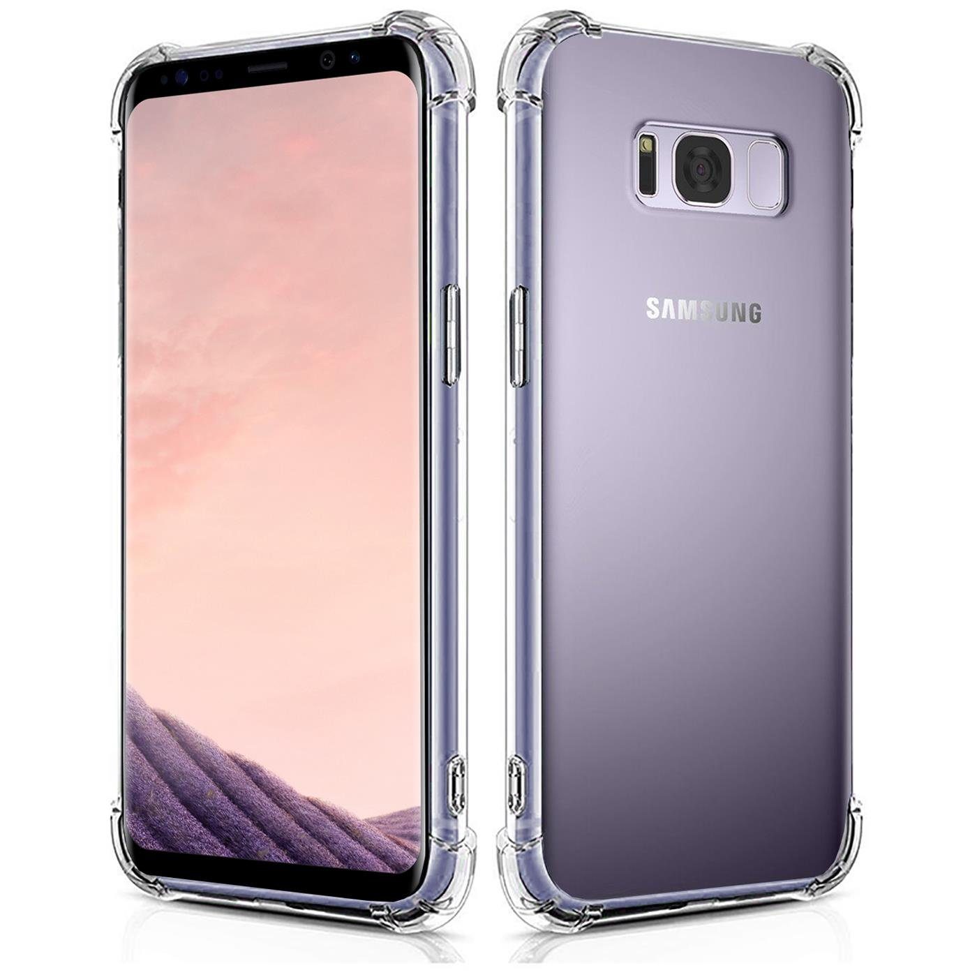 CoolGadget Handyhülle Anti Shock Rugged Case für Samsung Galaxy S8 5,8 Zoll, Slim Cover Kantenschutz Schutzhülle für Samsung S8 Hülle Transparent