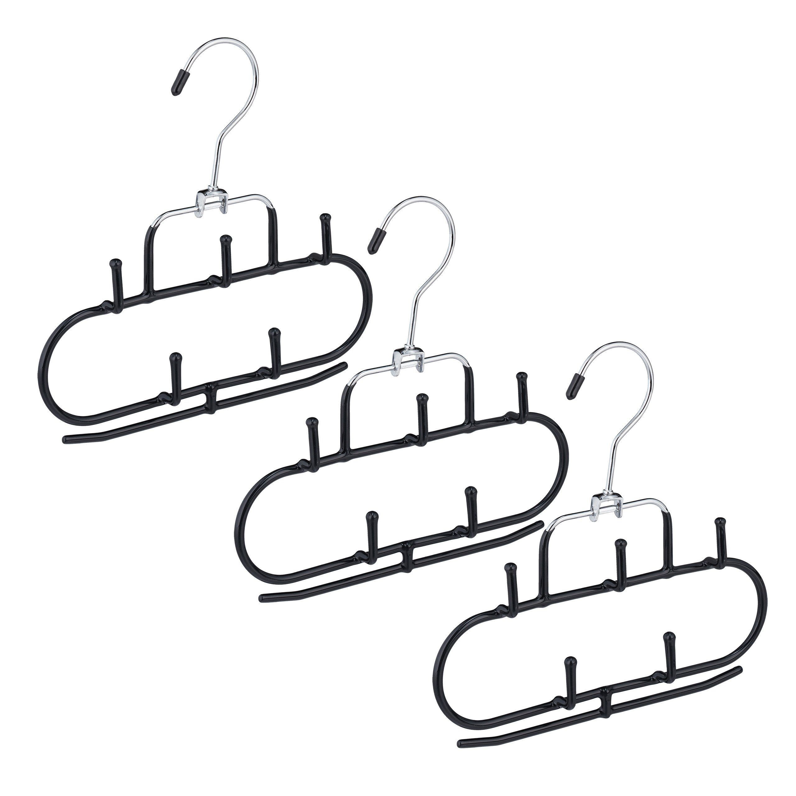 relaxdays Gürtelbügel 3er Set Gürtelhalter mit 5 Haken günstig online kaufen