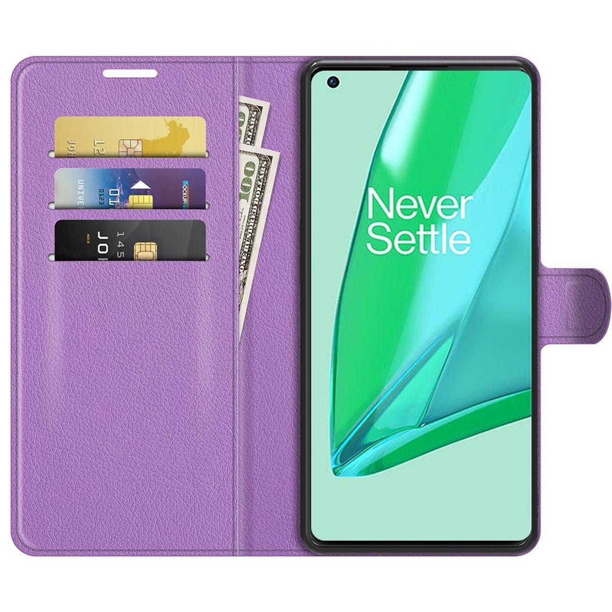 König Design Handyhülle OnePlus 9 Pro, Schutzhülle Schutztasche Case Cover Etuis Wallet Klapptasche Bookstyle