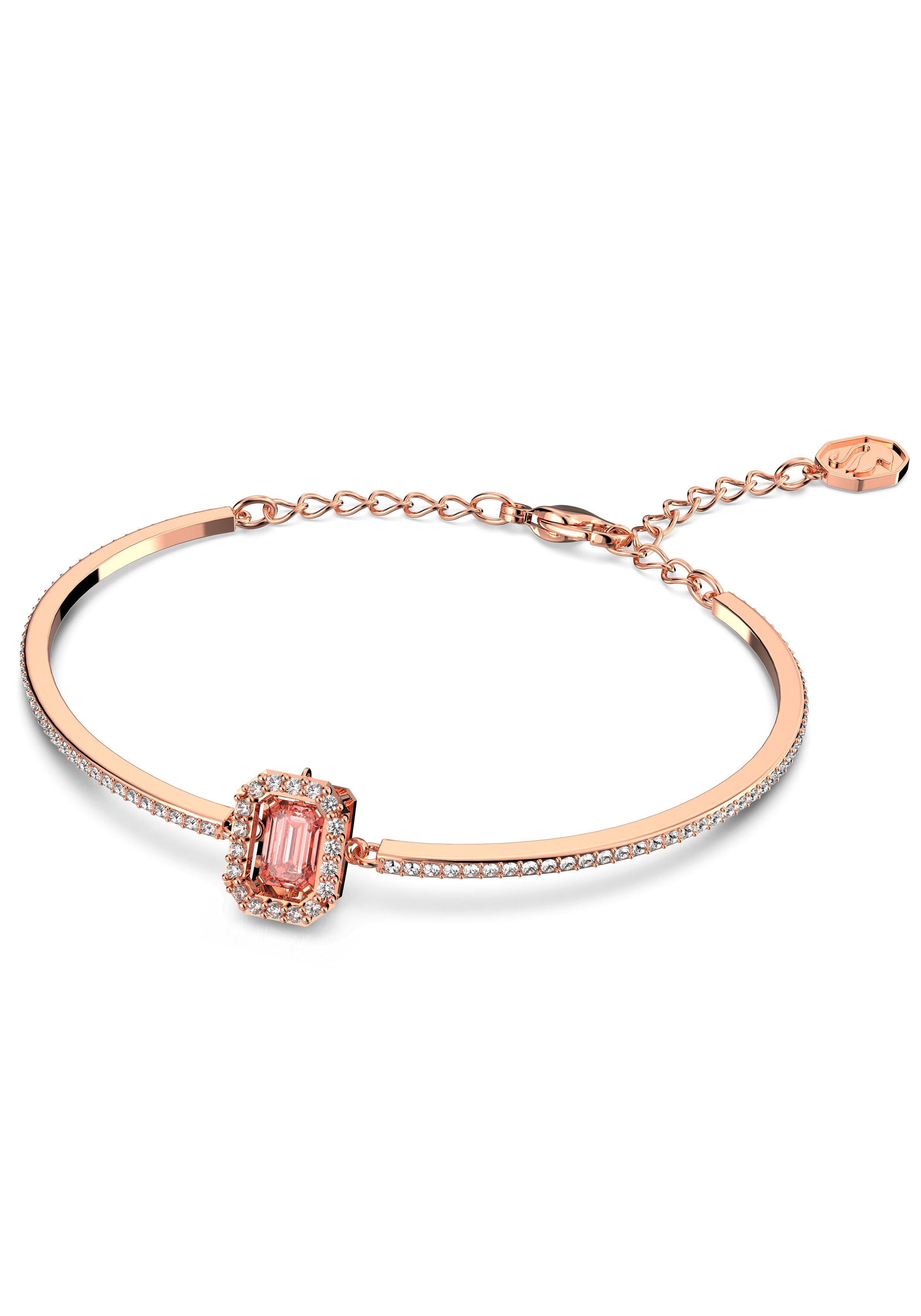 Swarovski Armreif Millenia, Kristall im Octagon-Schliff, 5620555, mit Swarovski® Kristall roségoldfarben-pink-kristallweiß