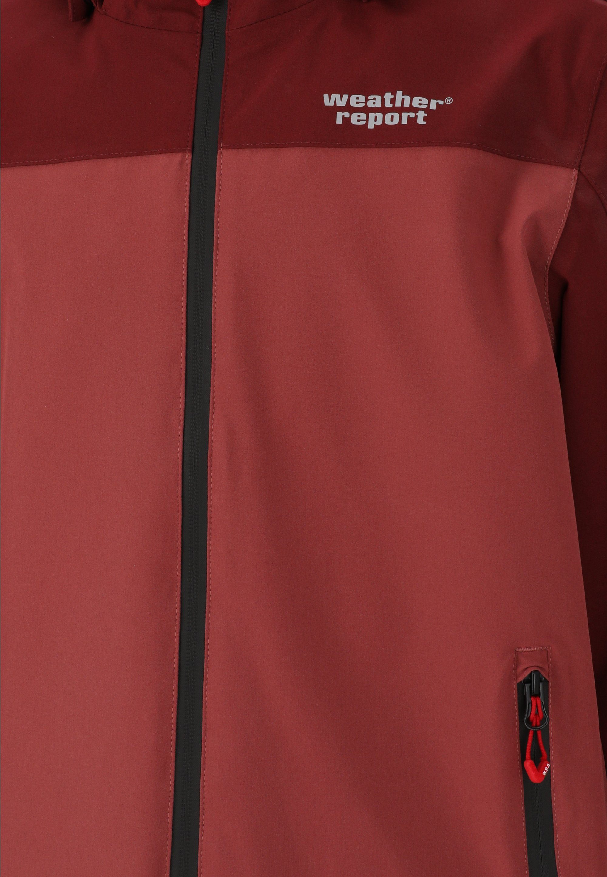 WEATHER REPORT Ausstattung Borise wasserdichter mit rot-rot Jr. Outdoorjacke