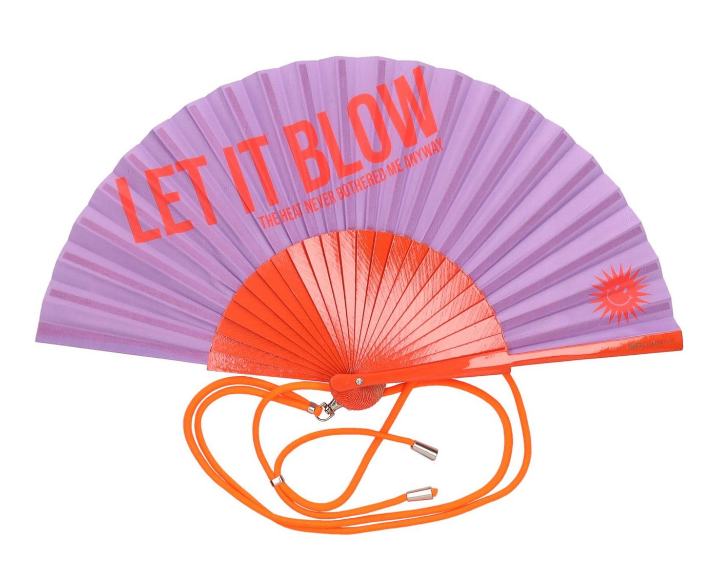 Giftcompany Handfächer Giftcompany - Handfächer Fächer Fififan "LET IT BLOW" Lila Orange