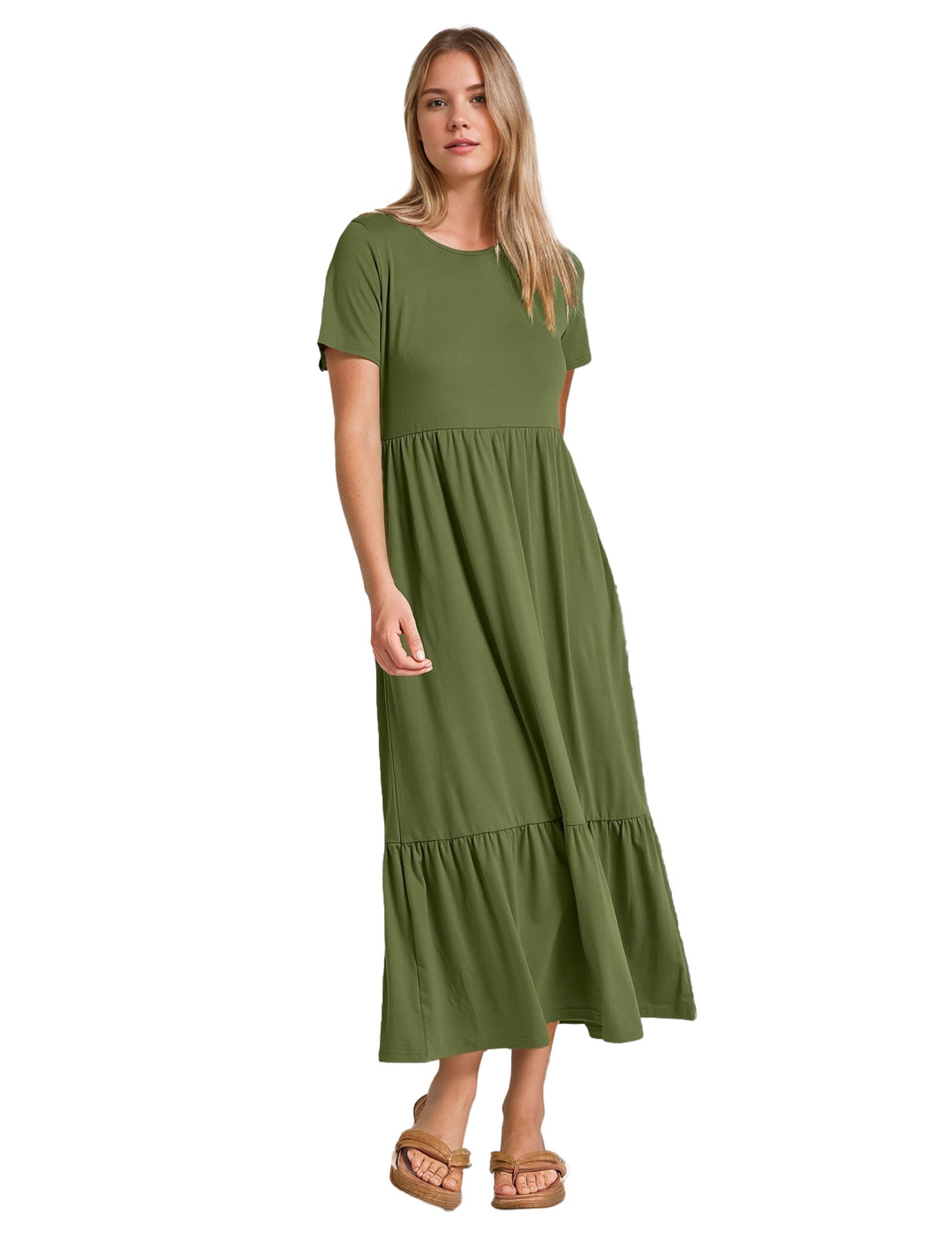 LUCKZON Sommerkleid Damen Sommerkleider Casual Kurzarm, günstig online kaufen