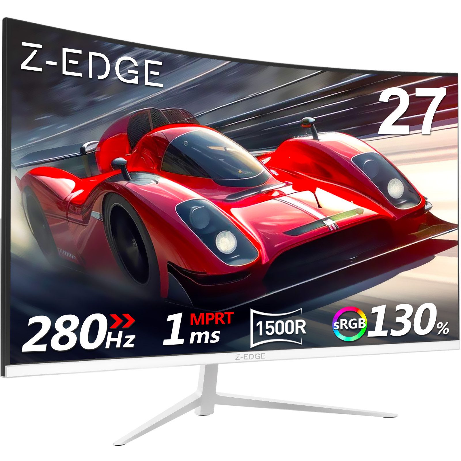 Z-EDGE 27" 280Hz FHD 1080P 1ms 16:9 1500R Curved-Gaming-Monitor (1920x1080 px, Full HD, 1 ms Reaktionszeit, 280 Hz, VA)