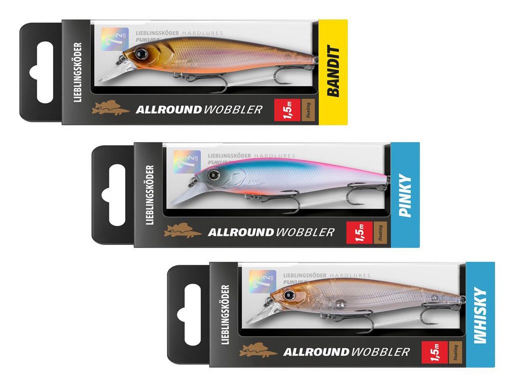 Lieblingsköder Kunstköder Allroundwobbler Set - Lieblingsköder - 3 er Set - Allround, (3 er Set, 3-St. 3 er Allround), Effektiver Lauf, Exzellente Verarbeitung