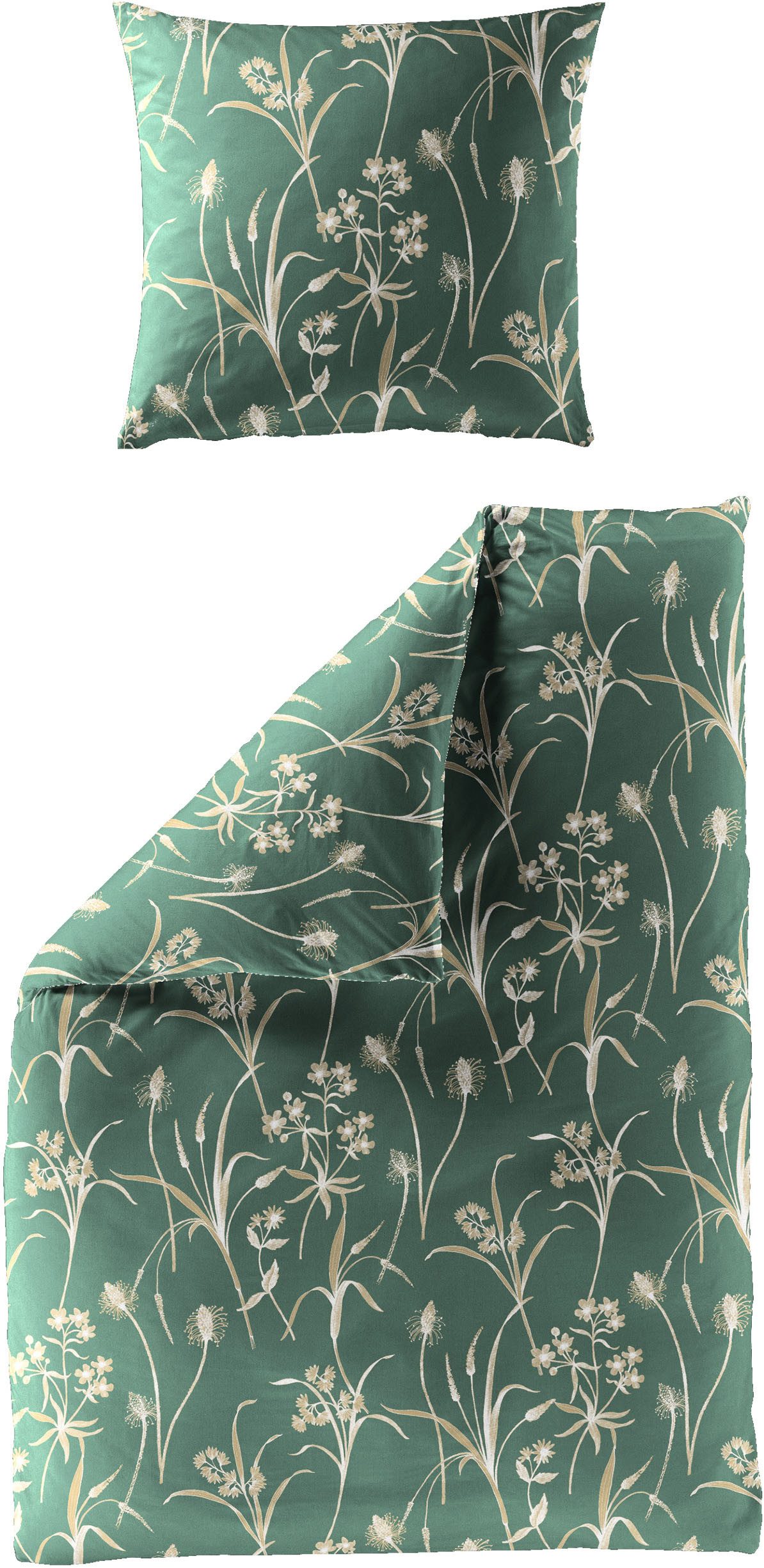 BIERBAUM Bettwäsche 3987, Mako-Satin, 2 teilig, Mako-Satin, 100 % Baumwolle, pflegeleicht