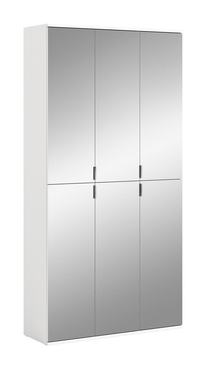 möbelvita Garderoben-Set Vision X Garderobenkombination B/H/T 91x193x34 in weiß, (1x Spiegelschrank schmal, 1x Spiegelschrank breit)