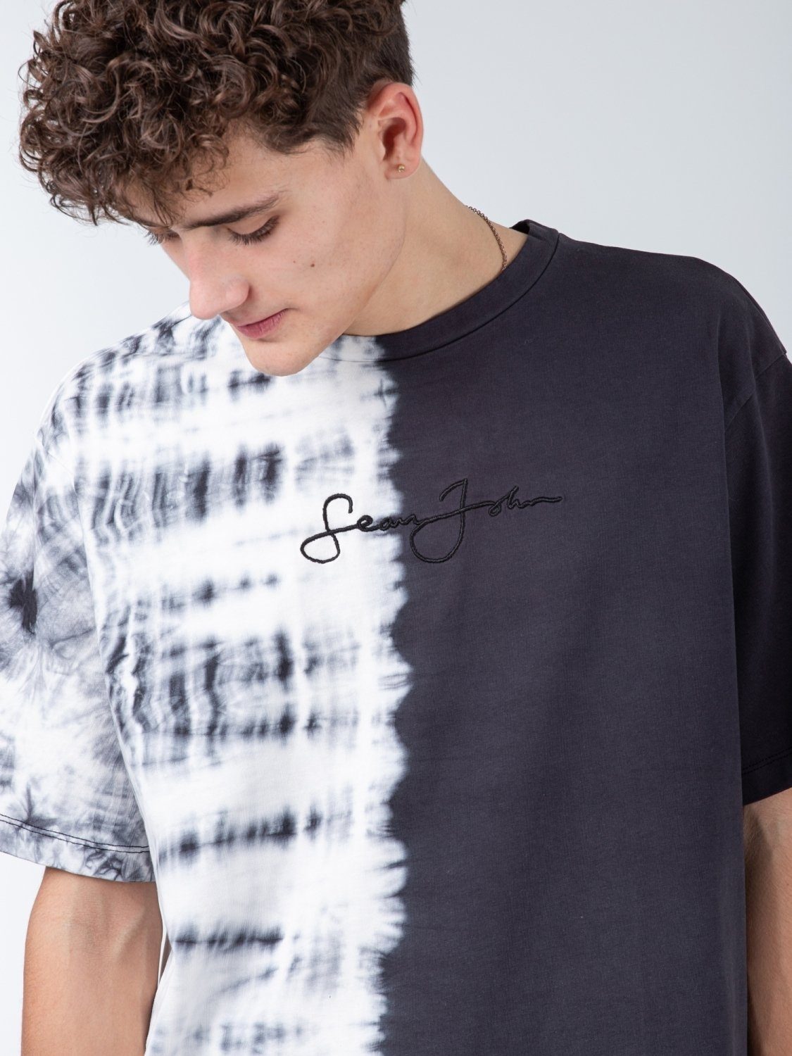 Sean John T-Shirt Sean John Script Logo Bleach Effect Tee