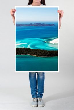 Sinus Art Poster 90x60cm Poster Whitehaven Strand auf den Whitsunday Islands