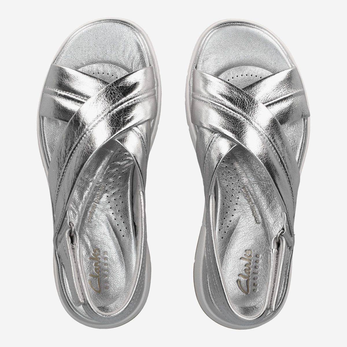 Clarks Clarks Tuscan Cross 26181472 4, Sandaletten, Silber, Damen Sandalette