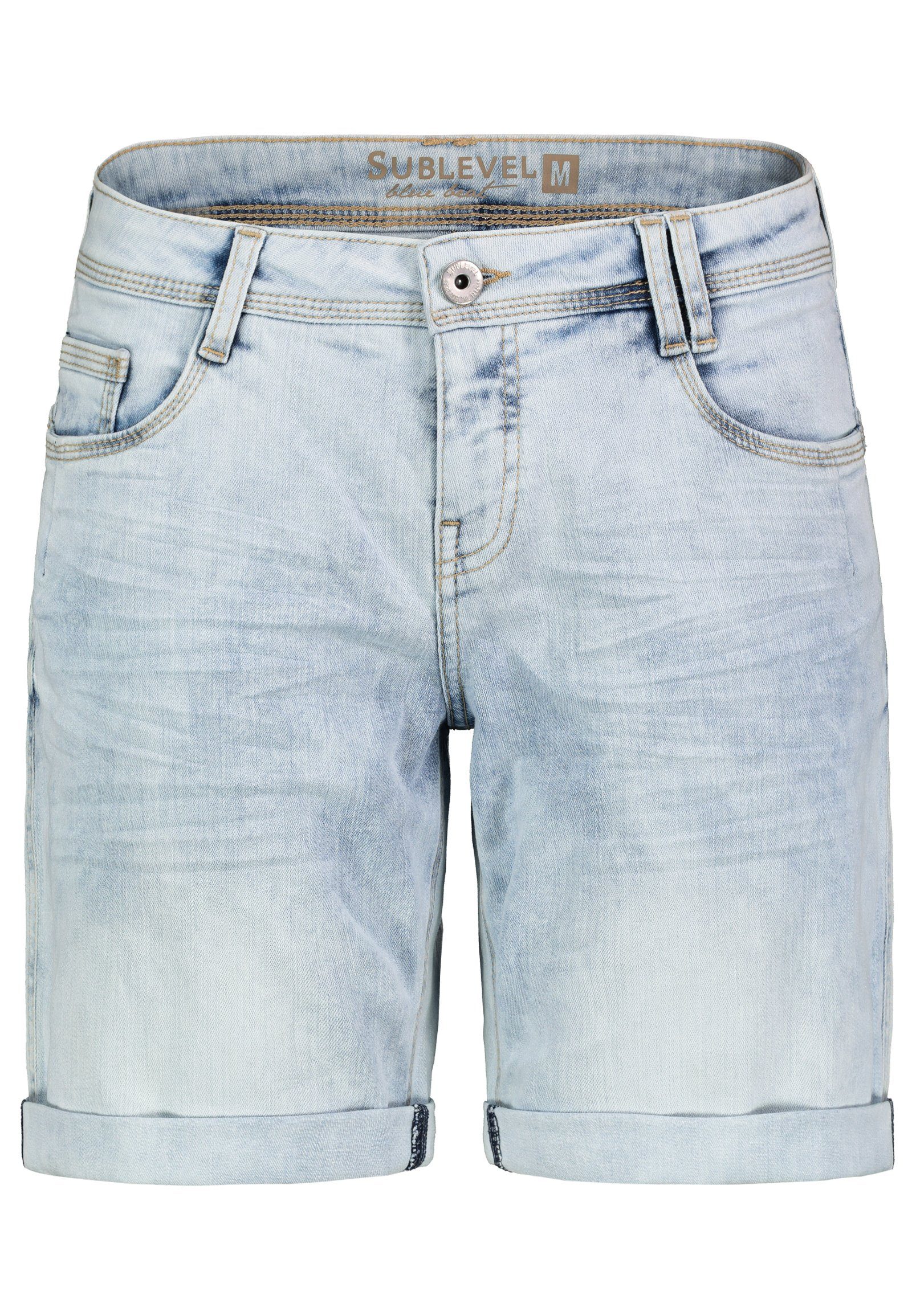 SUBLEVEL Bermudas Damen Jeans Shorts Bermuda Kurze Hose Shorts Short Denim Stretch Denim