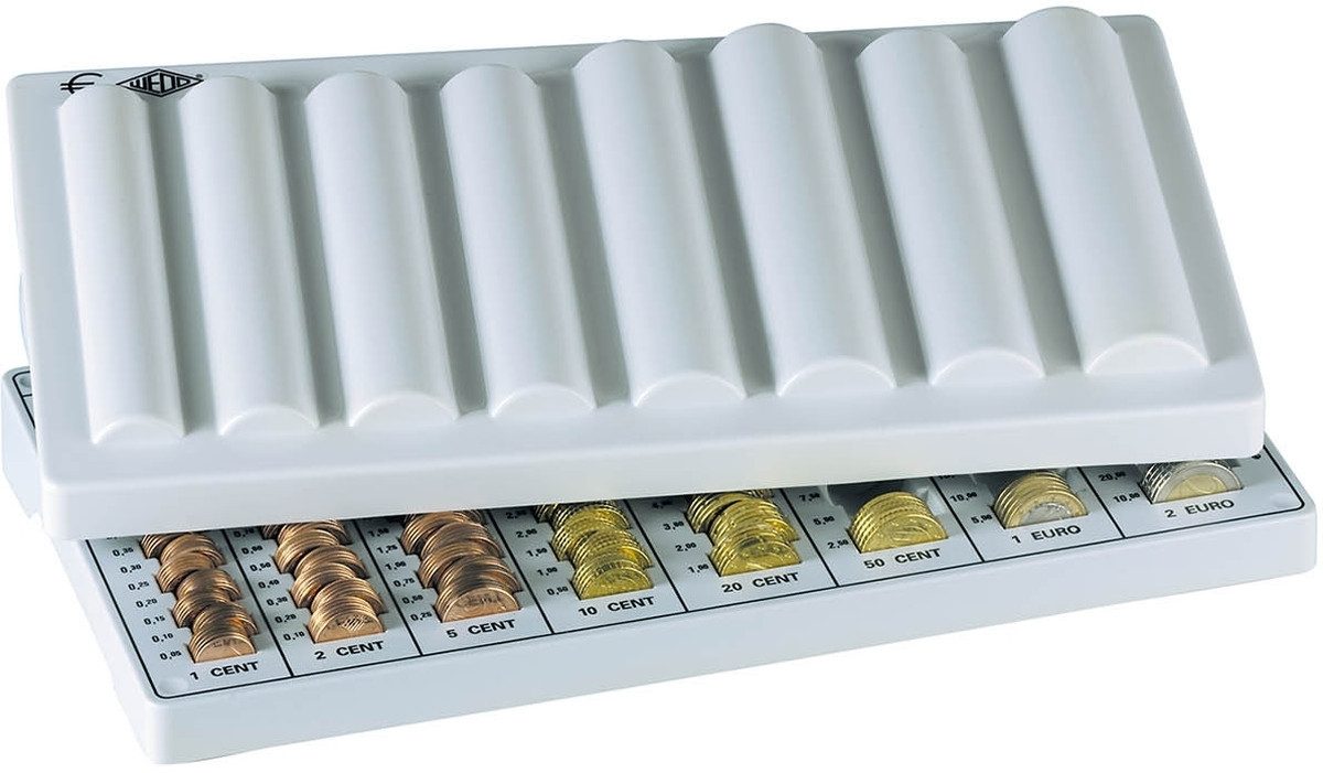 WEDO Geldkassette Münzzählbrett ECO lichtgrau