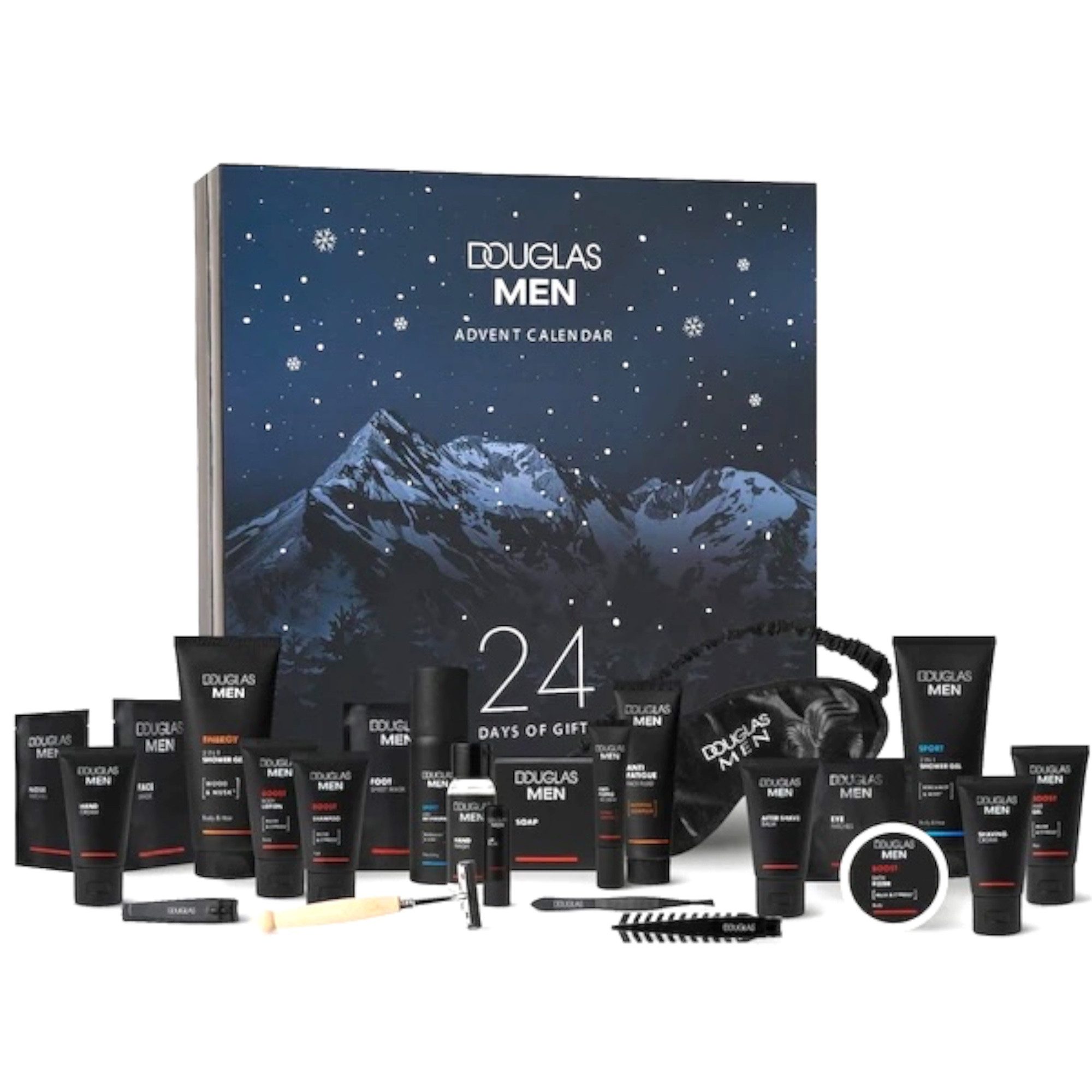 Douglas Adventskalender Herren Beauty - 24 Pflege und Kosmetik Luxus-Highlights für den Mann, 24 hochwertige Douglas Pflegeprodukte