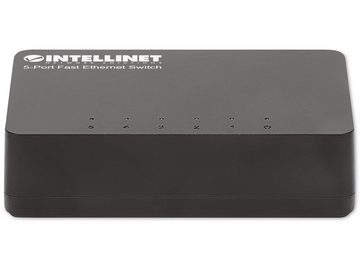 Intellinet INTELLINET Ethernet Switch 561723 5-Port, schwarz Netzwerk-Switch