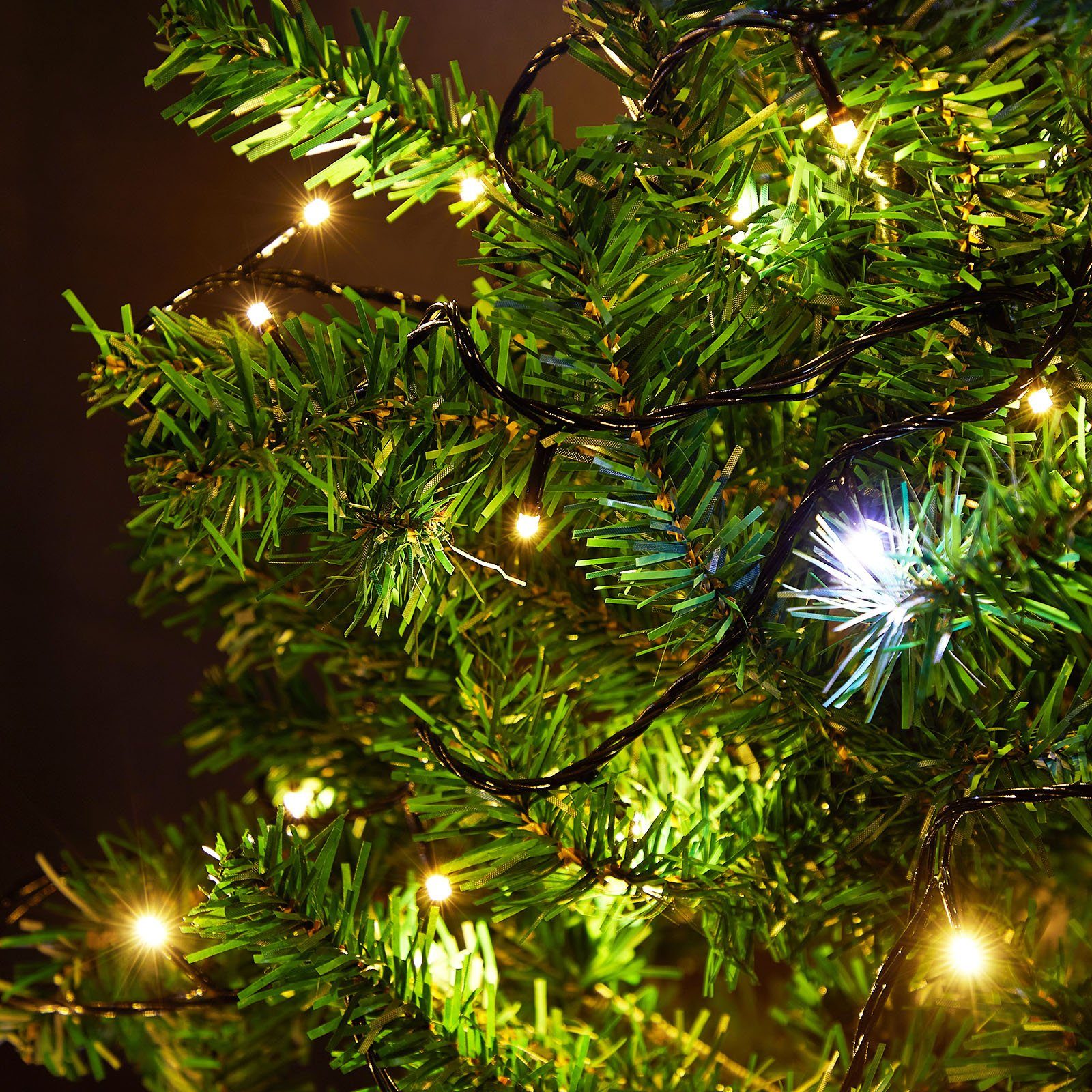 Baum, Garten Außen 20m Innen Rosnek Weihnachten LED 156-flammig LED-Baummantel for Warmweiß Party Lichterkette
