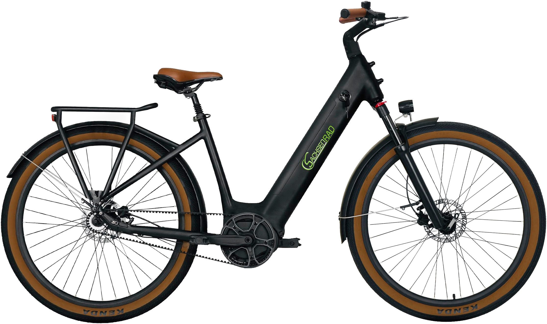 SachsenRad E-Bike ATB S5G, Kugelschaltung, Mittelmotor, 468 Wh, (Tiefeinsteiger, Alarmanlage, Pedelec), Stufenlose Enviolo-Schaltung, TFT Farb-LCD-Steuerdisplay