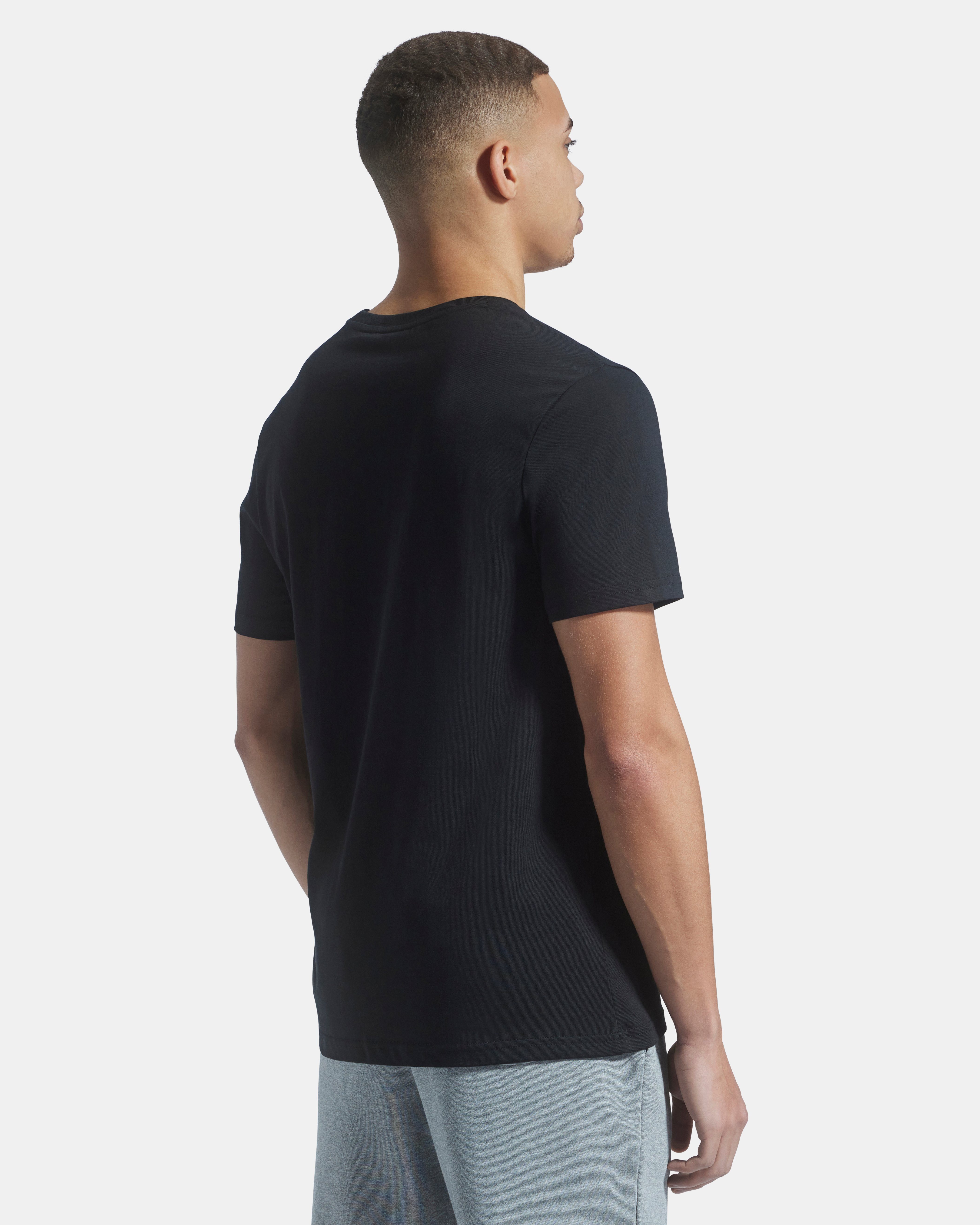 Scott LS grey auf T-Shirt Lyle jet & Logostickerei mit black/mid Brust T-Shirt NOS der