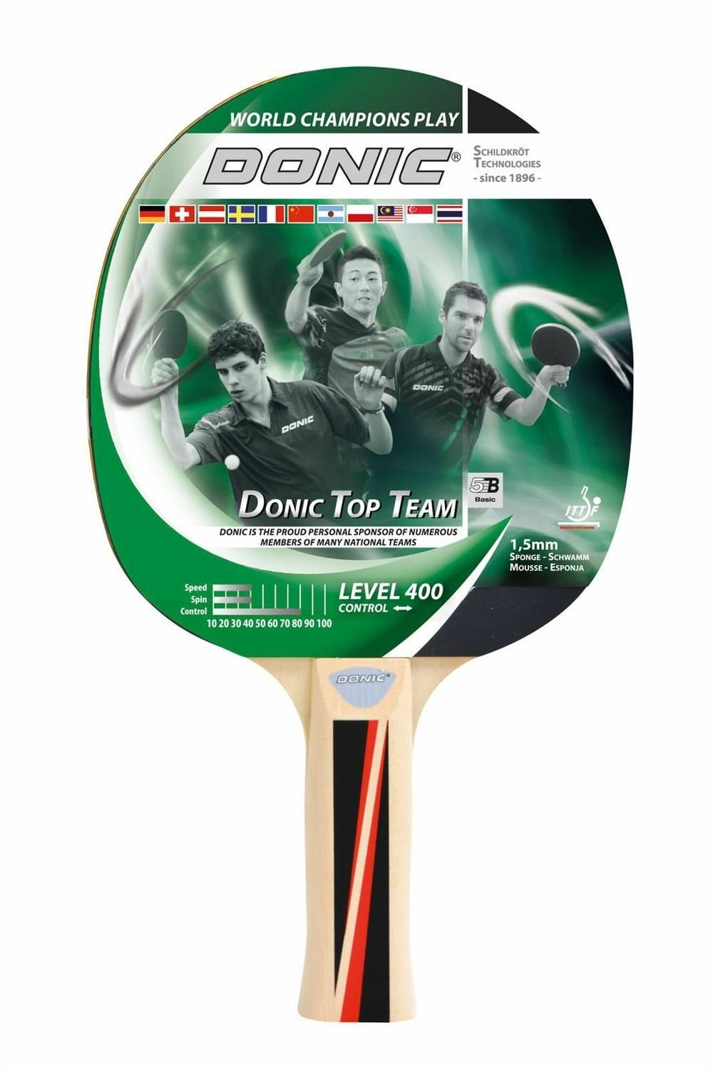 Donic Tischtennisschläger Top Team 400, Tischtennis Schläger Racket Table Tennis Bat