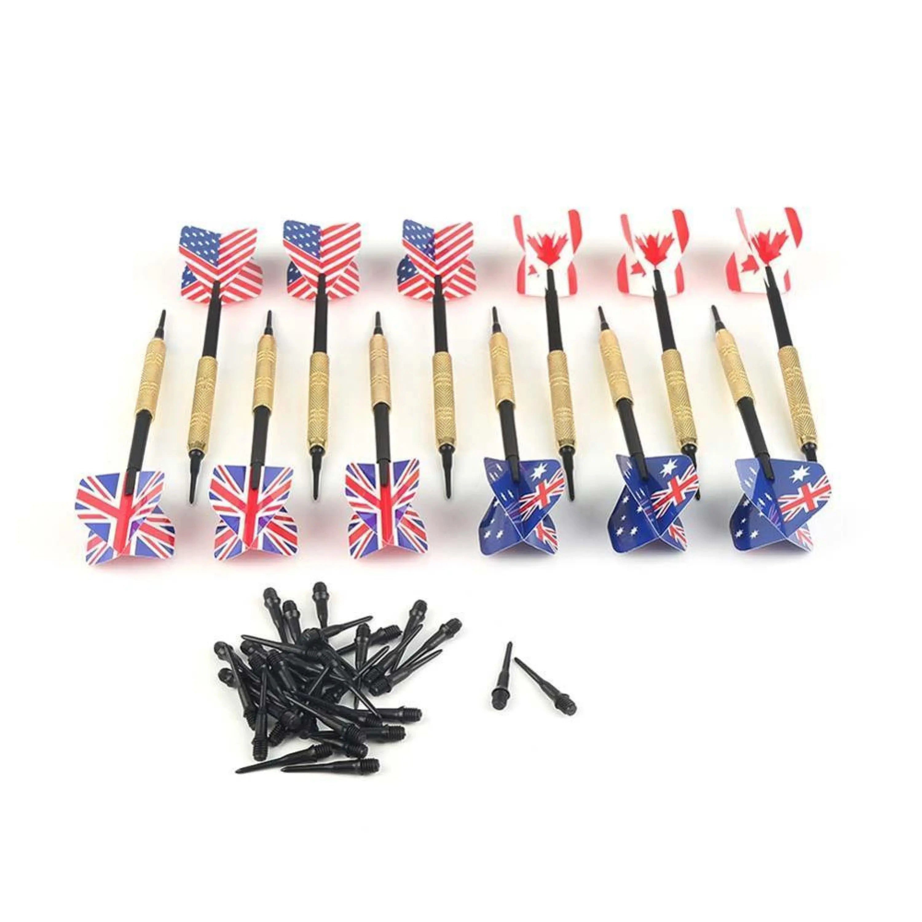 Sport-Knight® Dartpfeil Profi Soft-Darts 12 Stk., 18 g, rutschfest, optimaler Schwerpunkt
