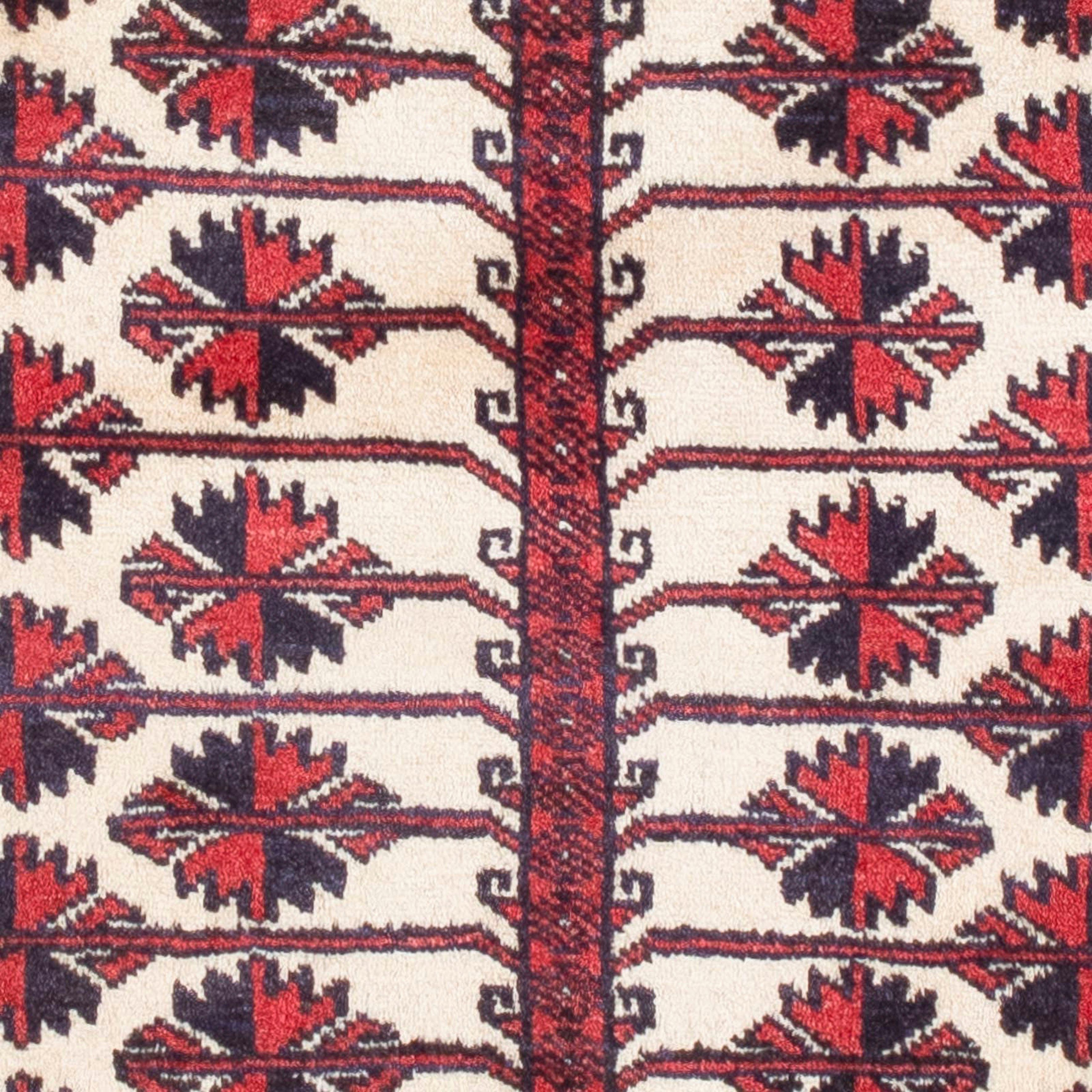 x cm Orientteppich - 136 Einzelstück Belutsch Höhe: rechteckig, 8 rot, mm, 89 morgenland, mit Wohnzimmer, Zertifikat - Handgeknüpft,