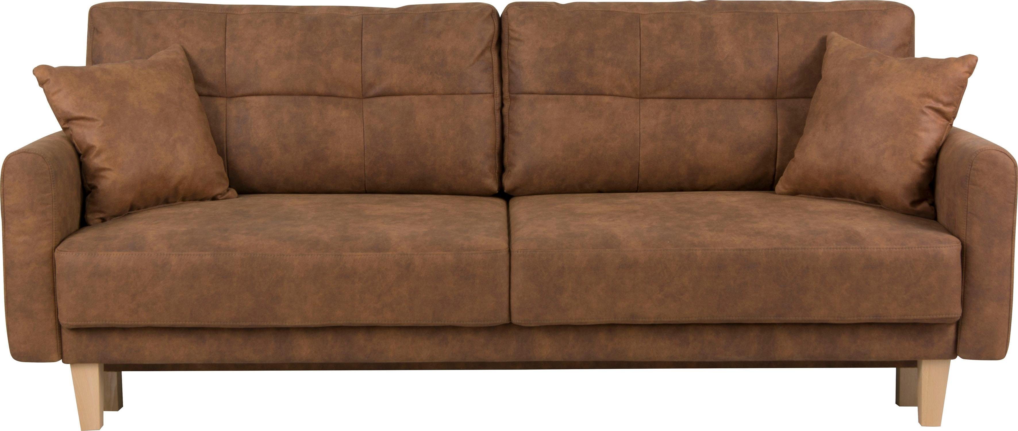 Home affaire 3-Sitzer TRIPLO optionale Schlafsofa günstig online kaufen
