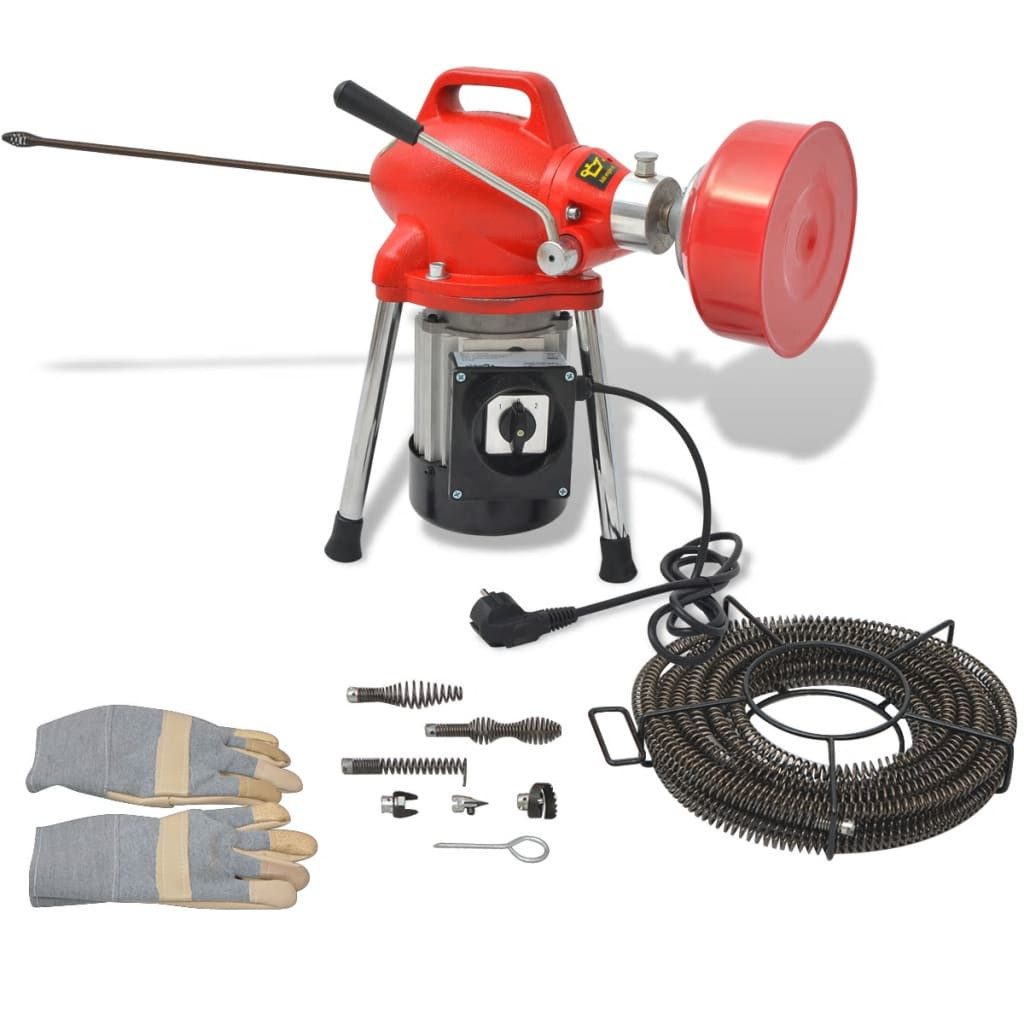 vidaXL Bodenstaubsauger Rohrreinigungsmaschine 250W 12,5mx16mm 4,5mx9,5mm, 250 W