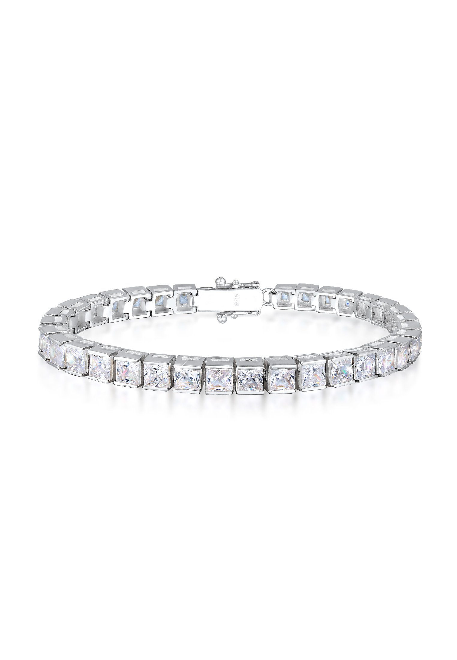 Sparkle Elli Premium mit Funkelndes Kristall 925 Zirkonia Silber, Kristallen Damen Zirkonia Armband Tennisarmband Armband