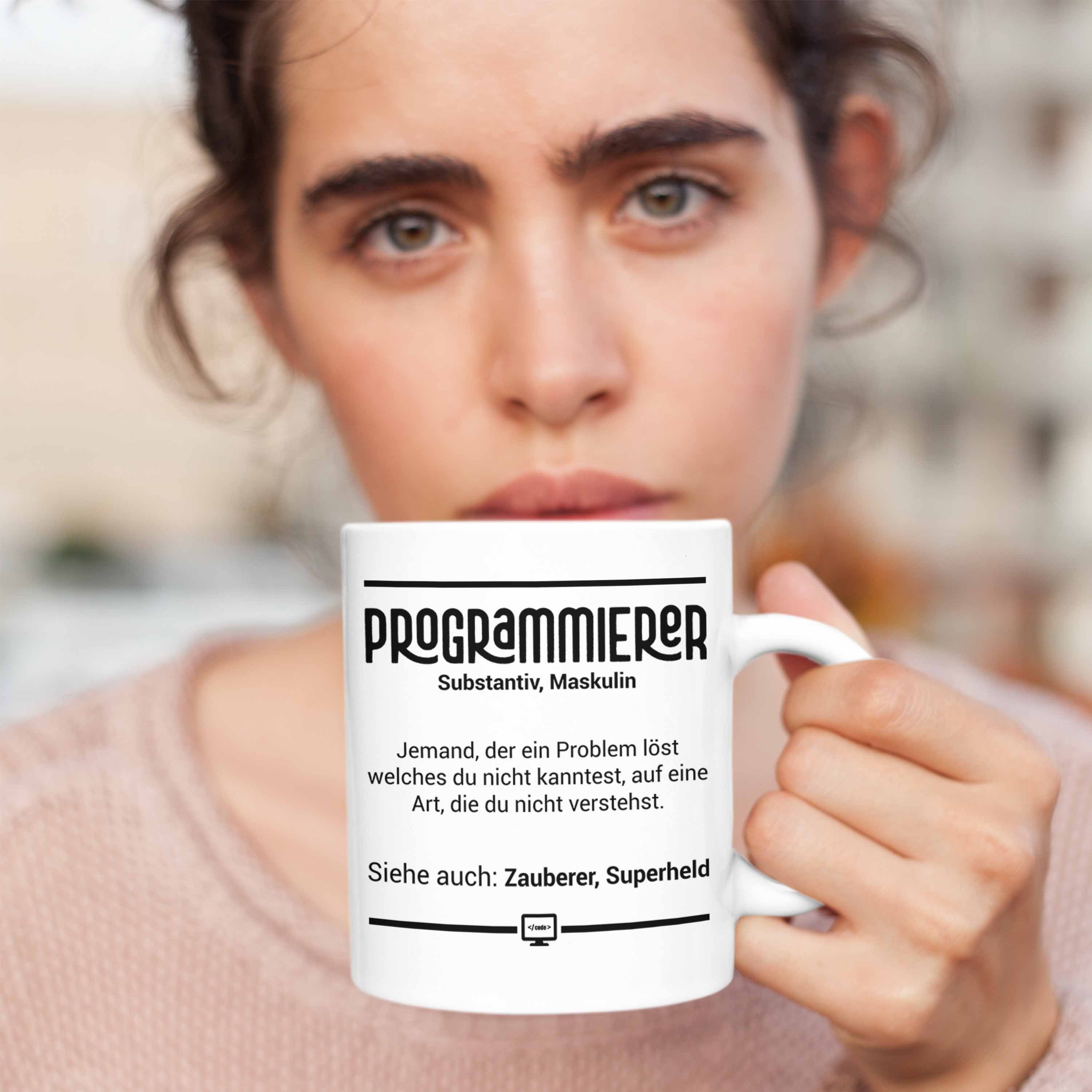 Gesch Coder Softwareentwickler Tasse Geschenk für Weiss Trendation Nerds Tasse Programmierer