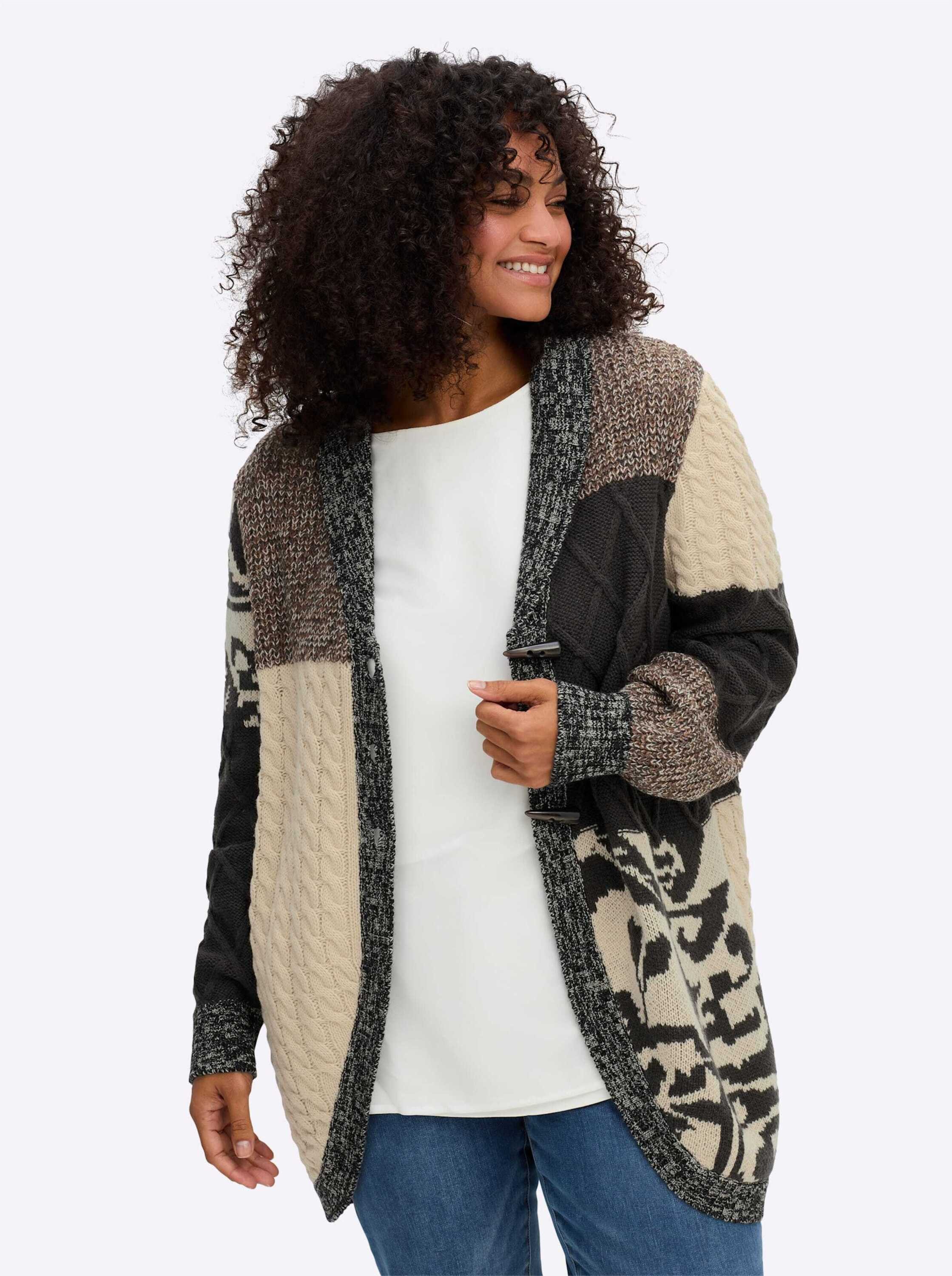sheego by Joe Browns Strickjacke Strickjacke Langarm