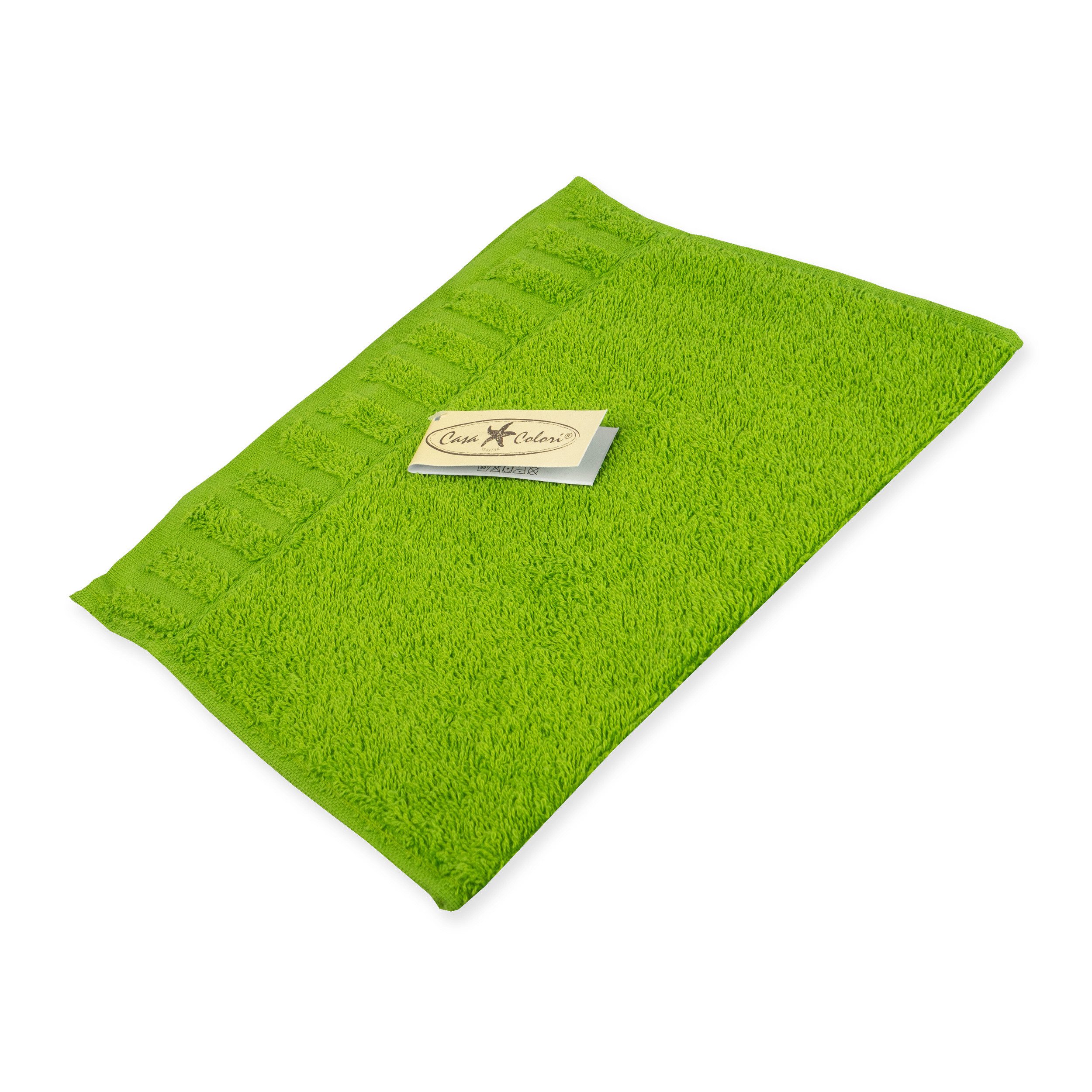 Casa Colori Gästehandtuch Uni, Frottier (1-St), Hohe Farbbrillanz, Einfache Pflege