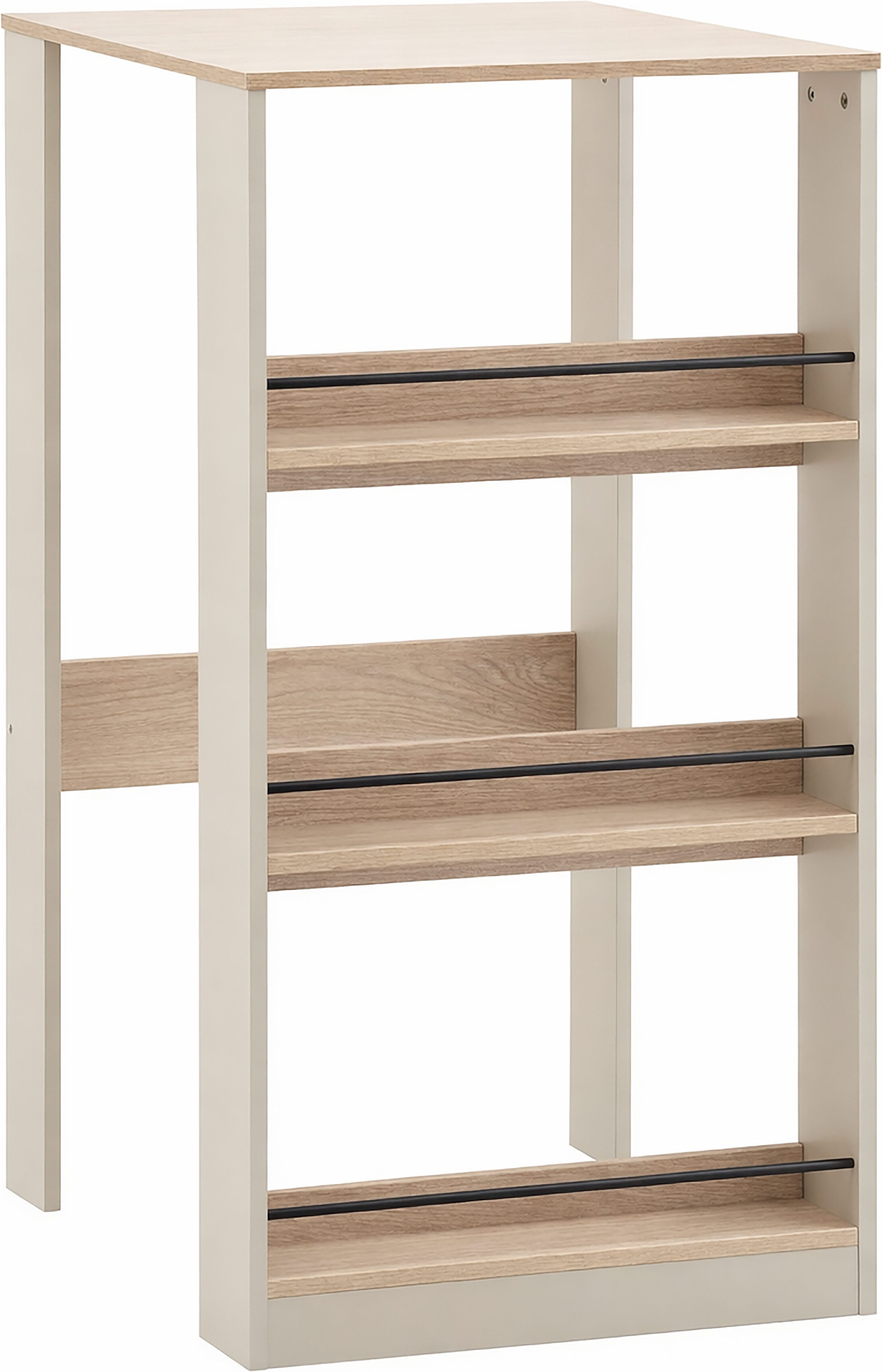 KOCHSTATION Küchentisch KS-Kolari (1-St), Breite 58 cm, mit 3 offenen Fächern