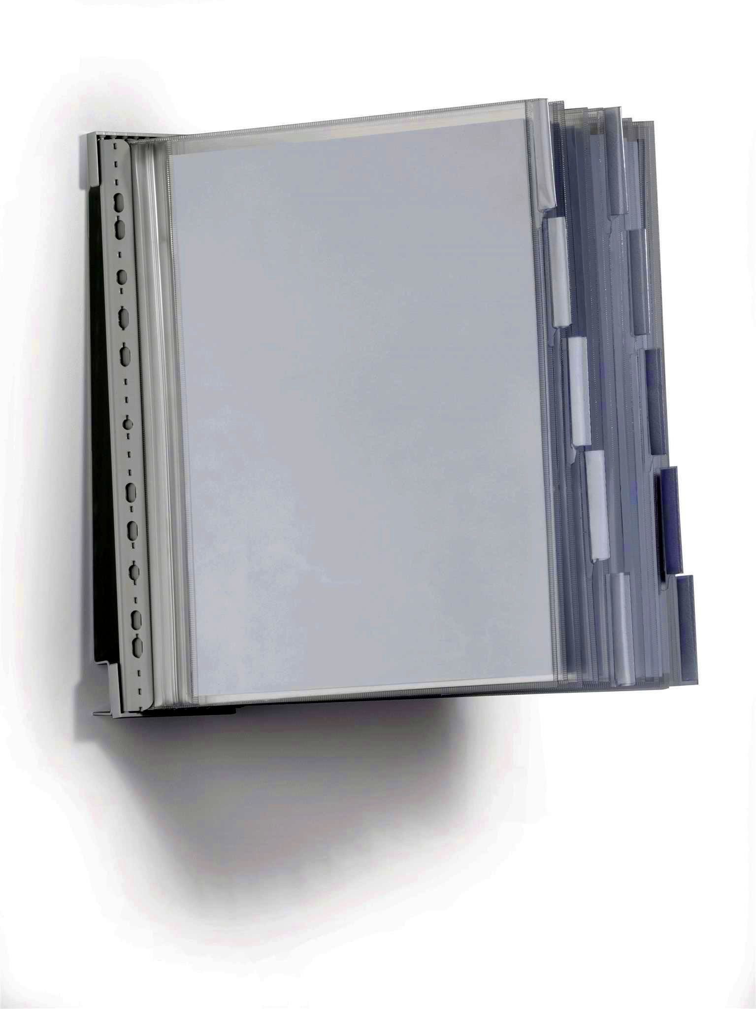 DURABLE Tafel Durable Sichttafelsystem FUNCTION safe Wandhalter u 10 Zip- Tafeln A4