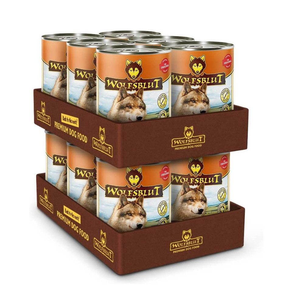 Wolfsblut Wide Plain Adult - hypoallergenes Nassfutter mit Pferd 12x395g, Nassfutter für: Hunde