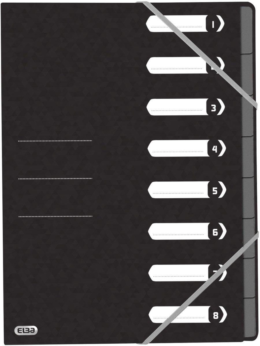 OXFORD Organisationsmappe Ordnungsmappe Top File+ A4 12 Fächer 390g schwarz